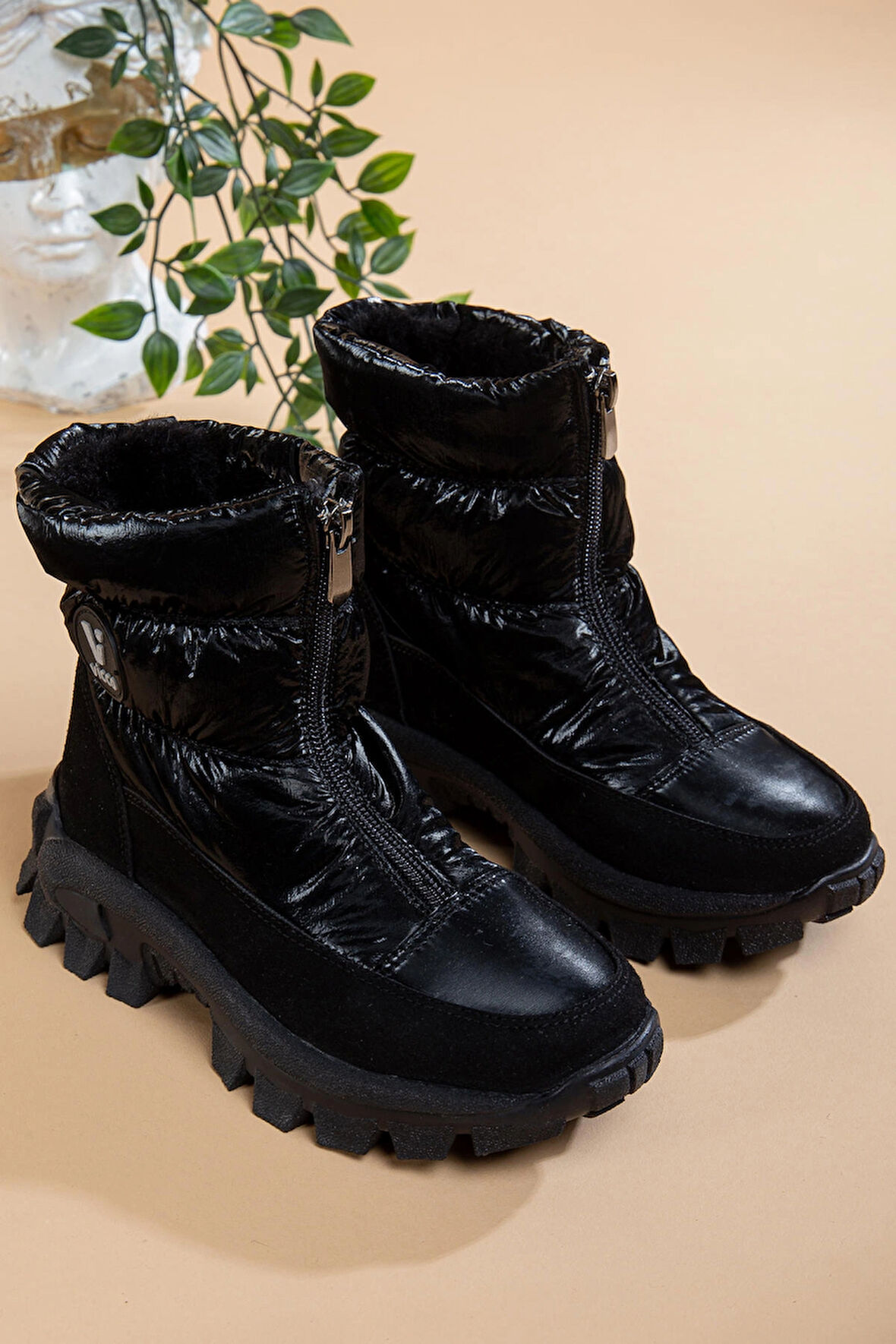 Çocuk Ortopedik Suya Soğuk Havaya Dayanıklı Fermuarlı Kaymaz Taban Vicco Kar Botu