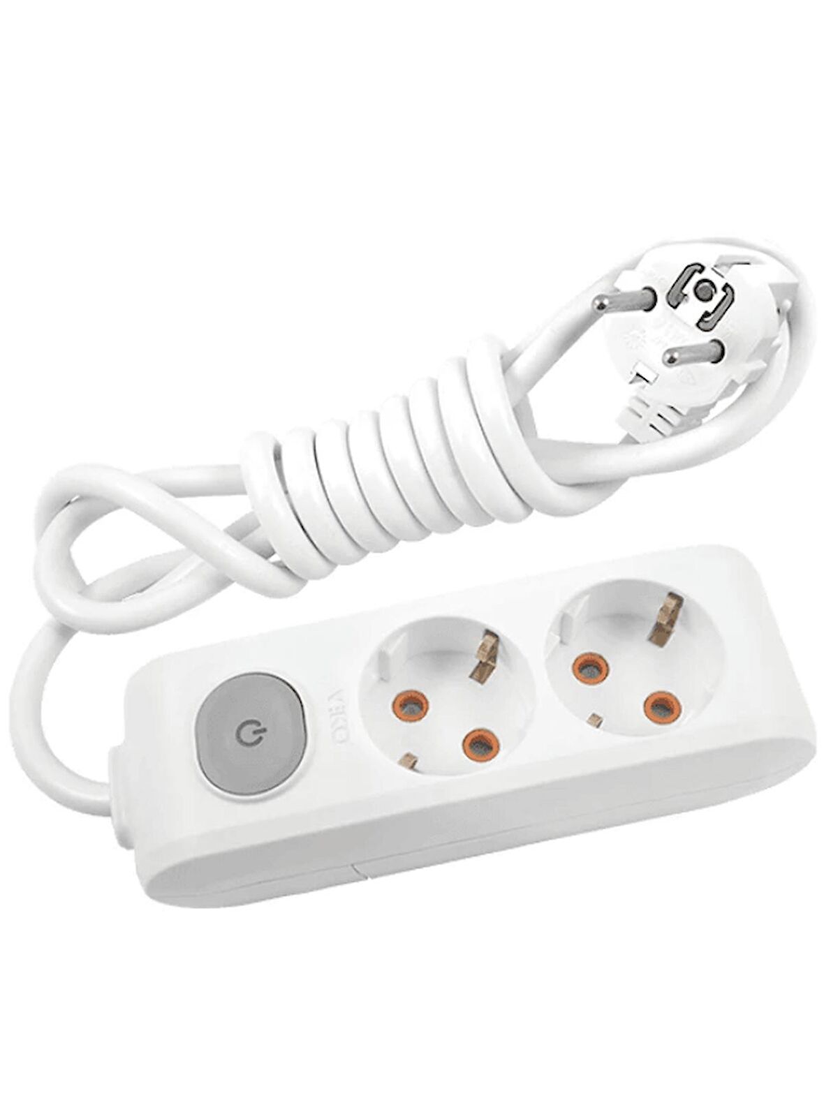 Viko Multi Let (2'Li) İkili Priz Topraklı Anahtarlı Kablolu 3 (Üç) Metre