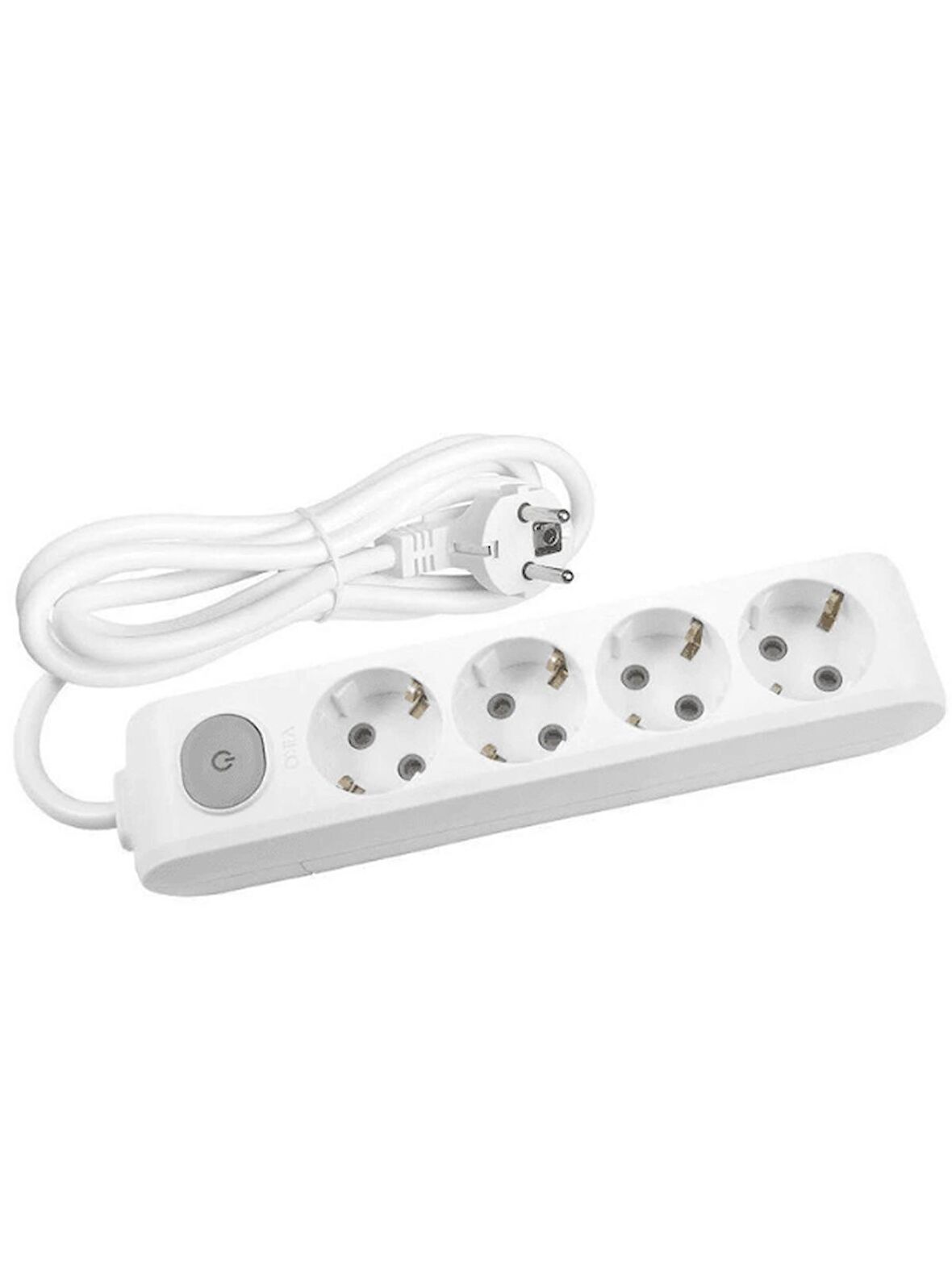 Viko Multi Let (4'Lü) Dörtlü Priz Topraklı Anahtarlı Kablolu 5 (Beş) Metre (8 Adet)