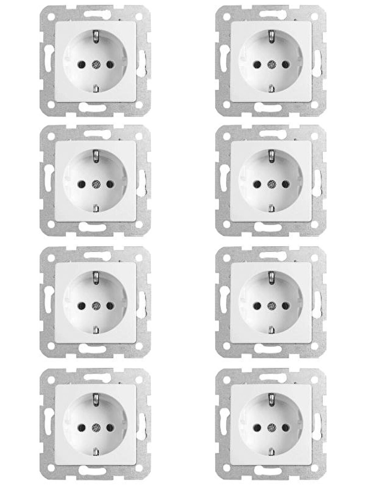 Viko Linnera Topraklı Priz Beyaz (Çerçeve Dahil) 90440008 (8 Adet)