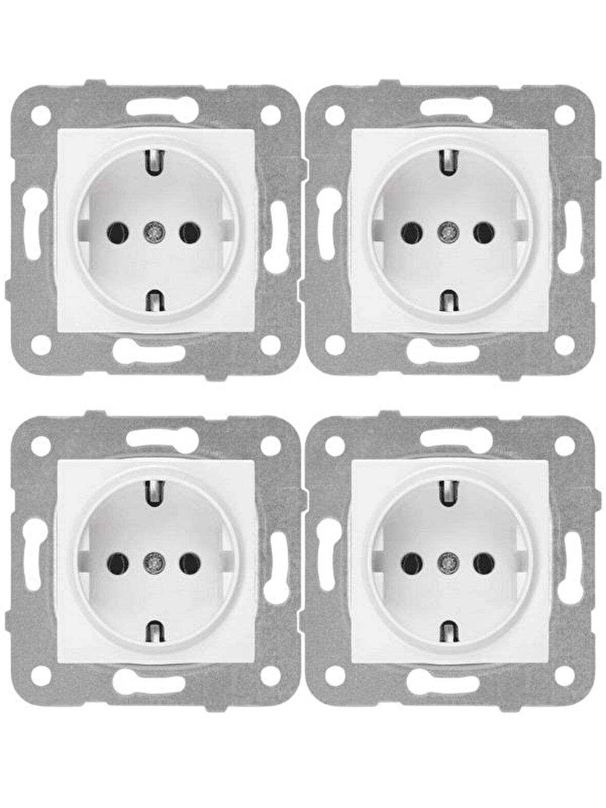 Viko Karre Topraklı Priz Beyaz (Çerçeve Dahil) 90967008 (4 Adet)