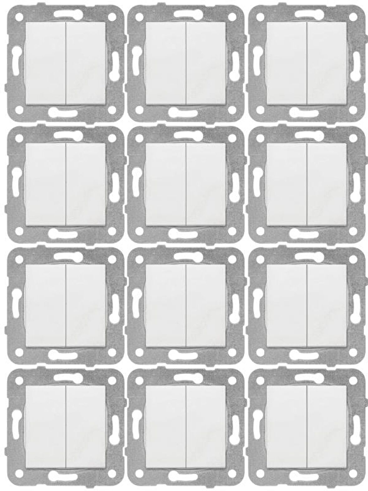 Viko Karre Komütatör Beyaz (Çerçeve Dahil) 90967002 (12 Adet)