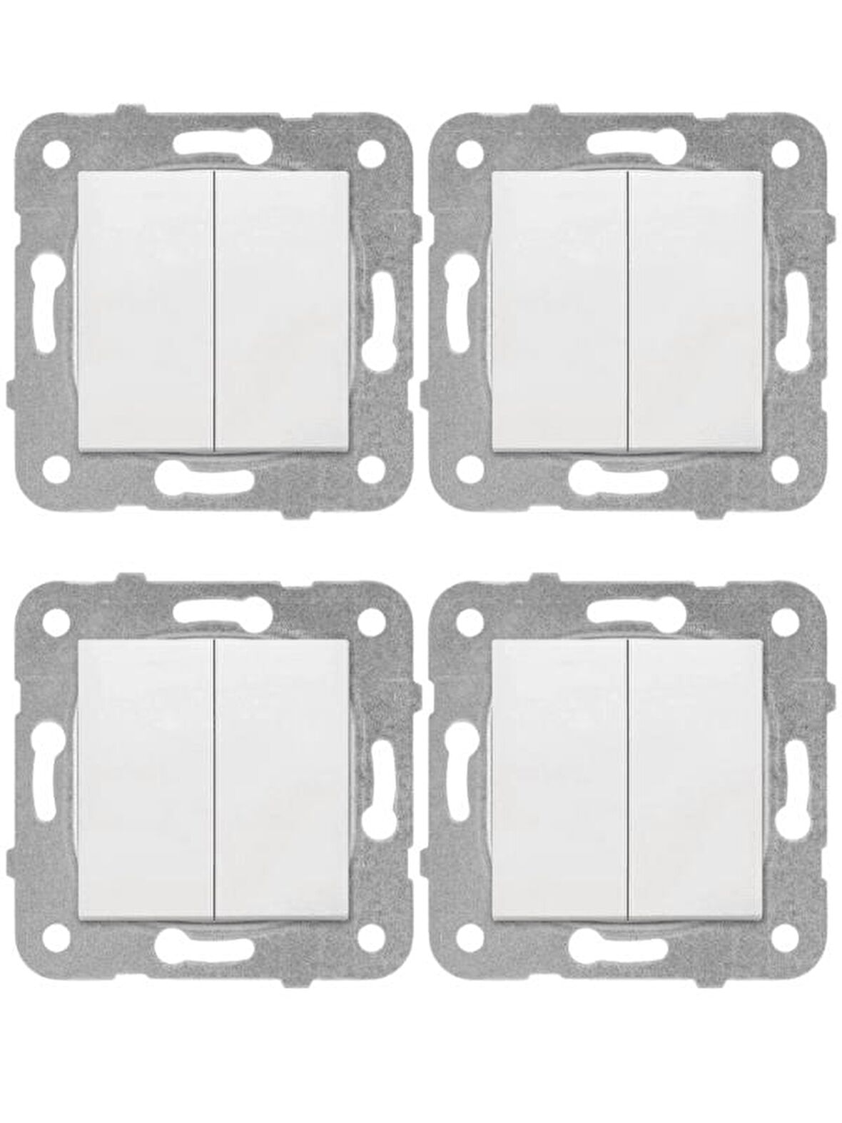 Viko Karre Komütatör Beyaz (Çerçeve Dahil) 90967002 (4 Adet)