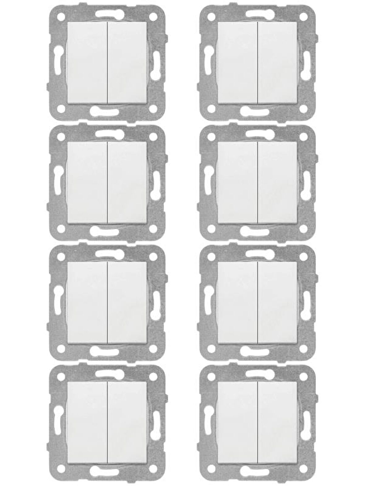 Viko Karre Komütatör Beyaz (Çerçeve Dahil) 90967002 (8 Adet)