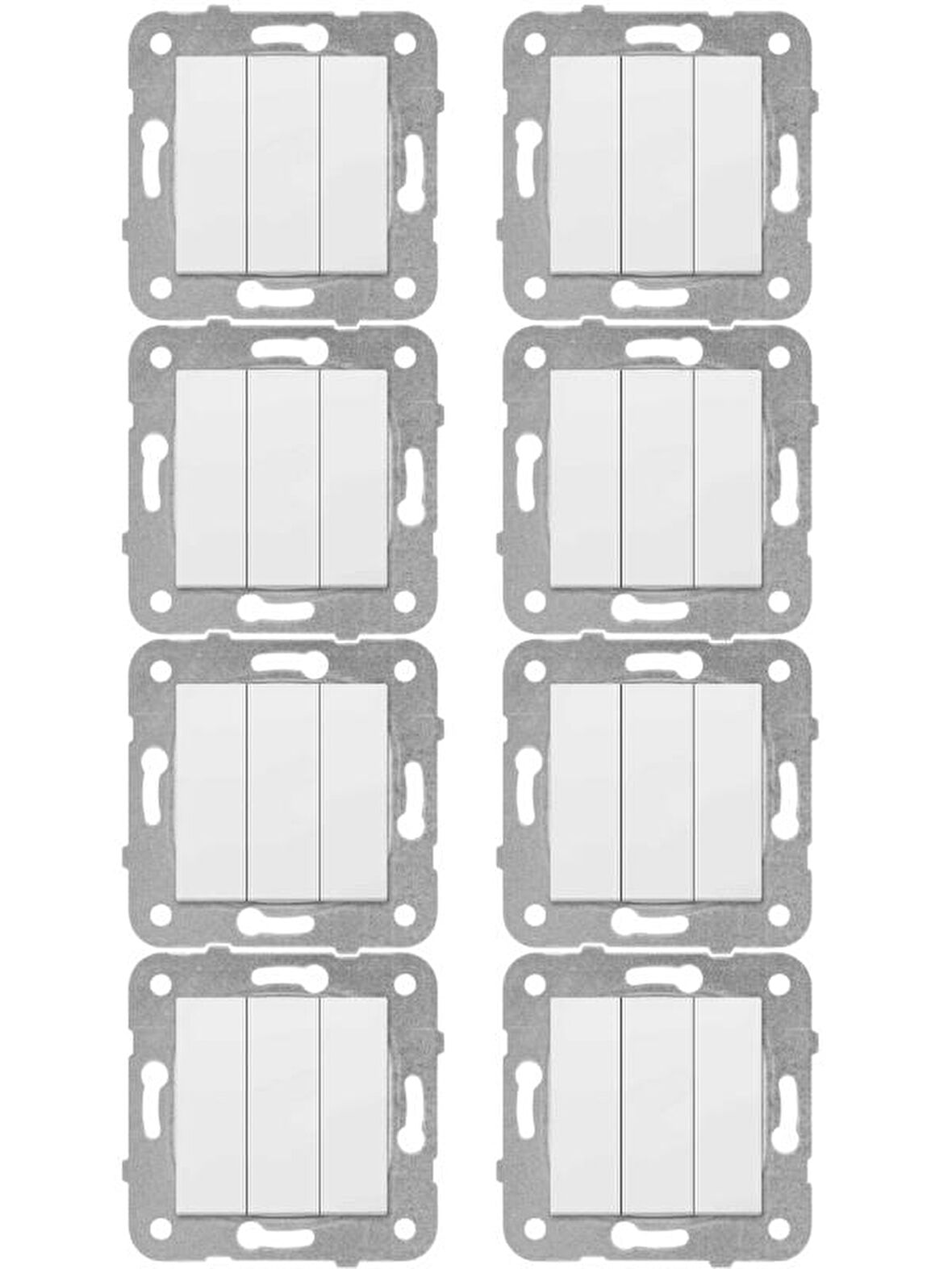 Viko Karre Üçlü Anahtar Beyaz (Çerçeve Dahil) 90967068 (8 Adet)