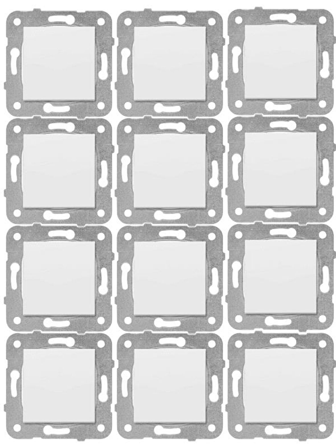 Viko Karre Anahtar Beyaz (Çerçeve Dahil) 90967001 (12 Adet)