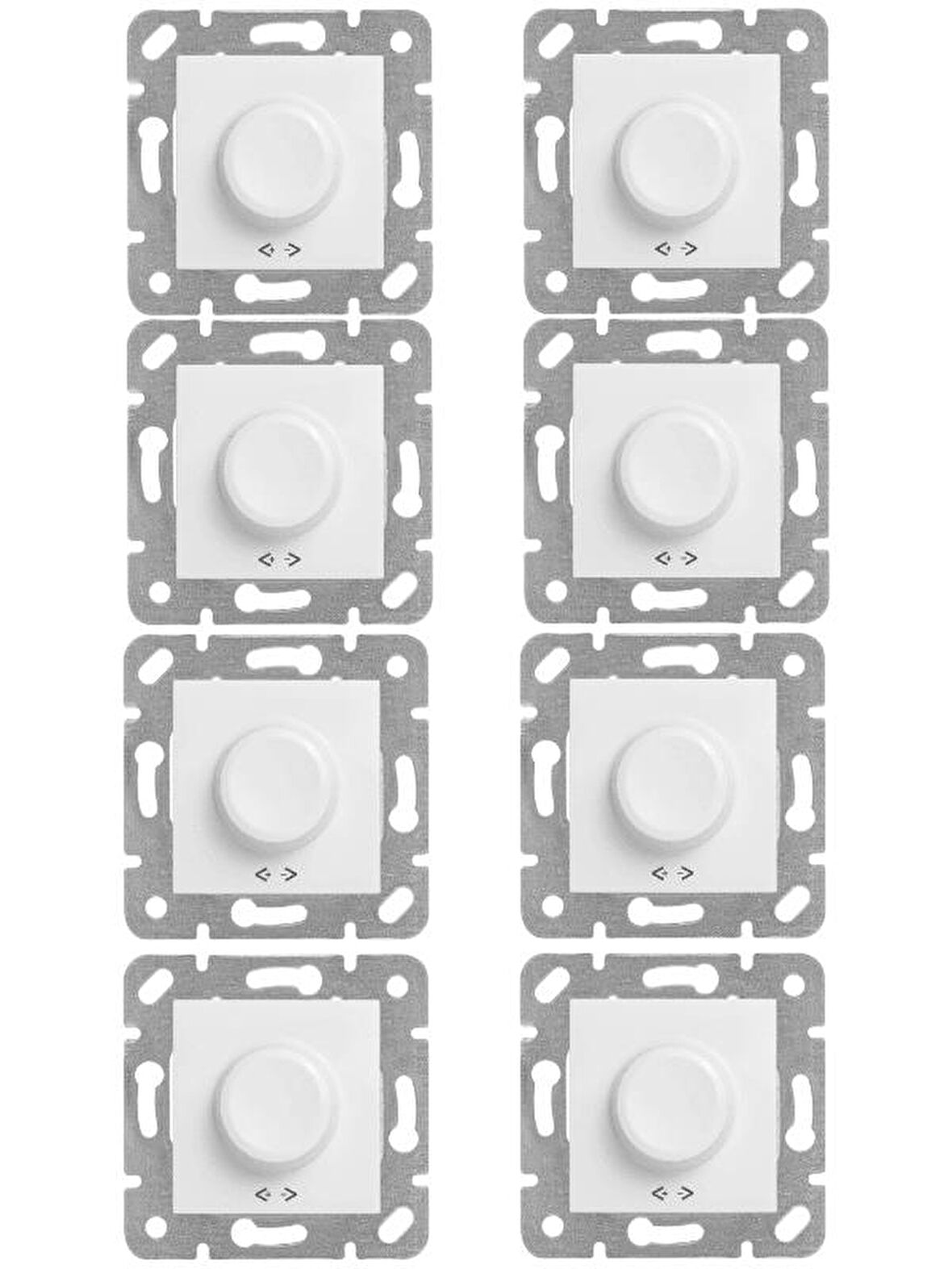 Viko Karre Rotatif Dimmer R 40-600W Beyaz (Çerçeve Dahil) 90967047 (8 Adet)