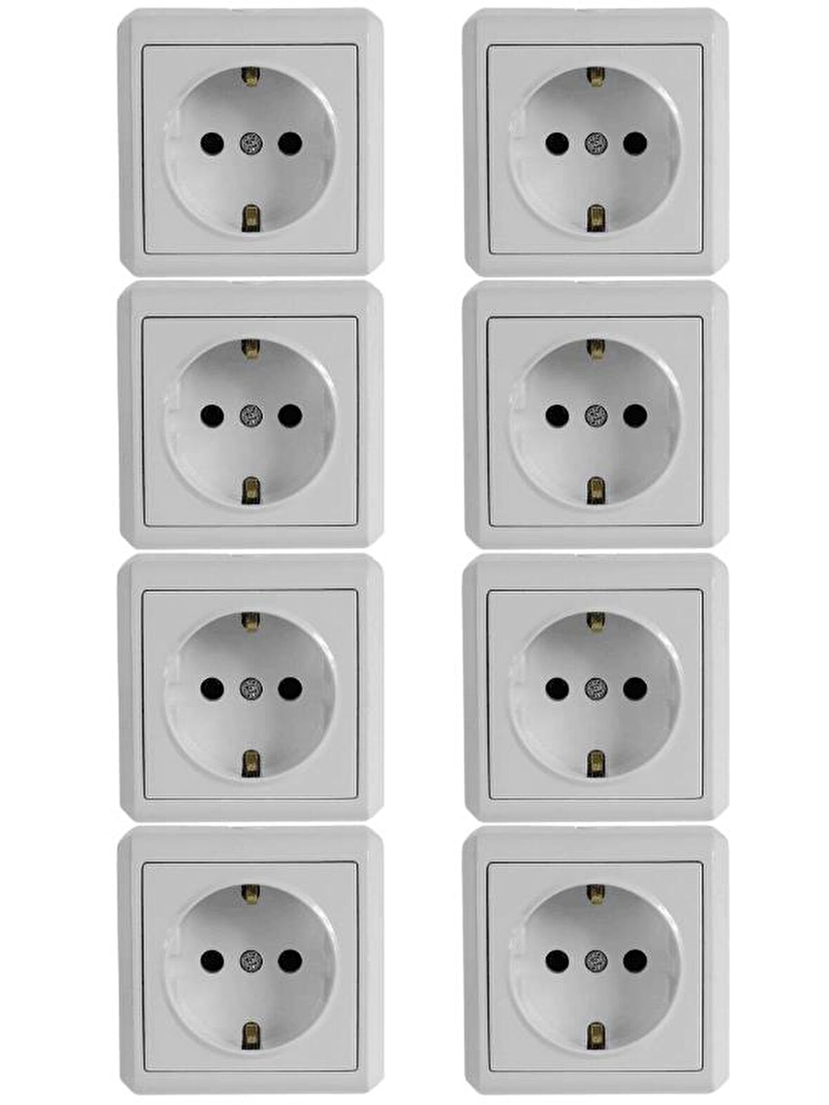 Viko Vera Sıva Üstü Topraklı Priz Beyaz (Çerçeveli) 90681008 (8 Adet)