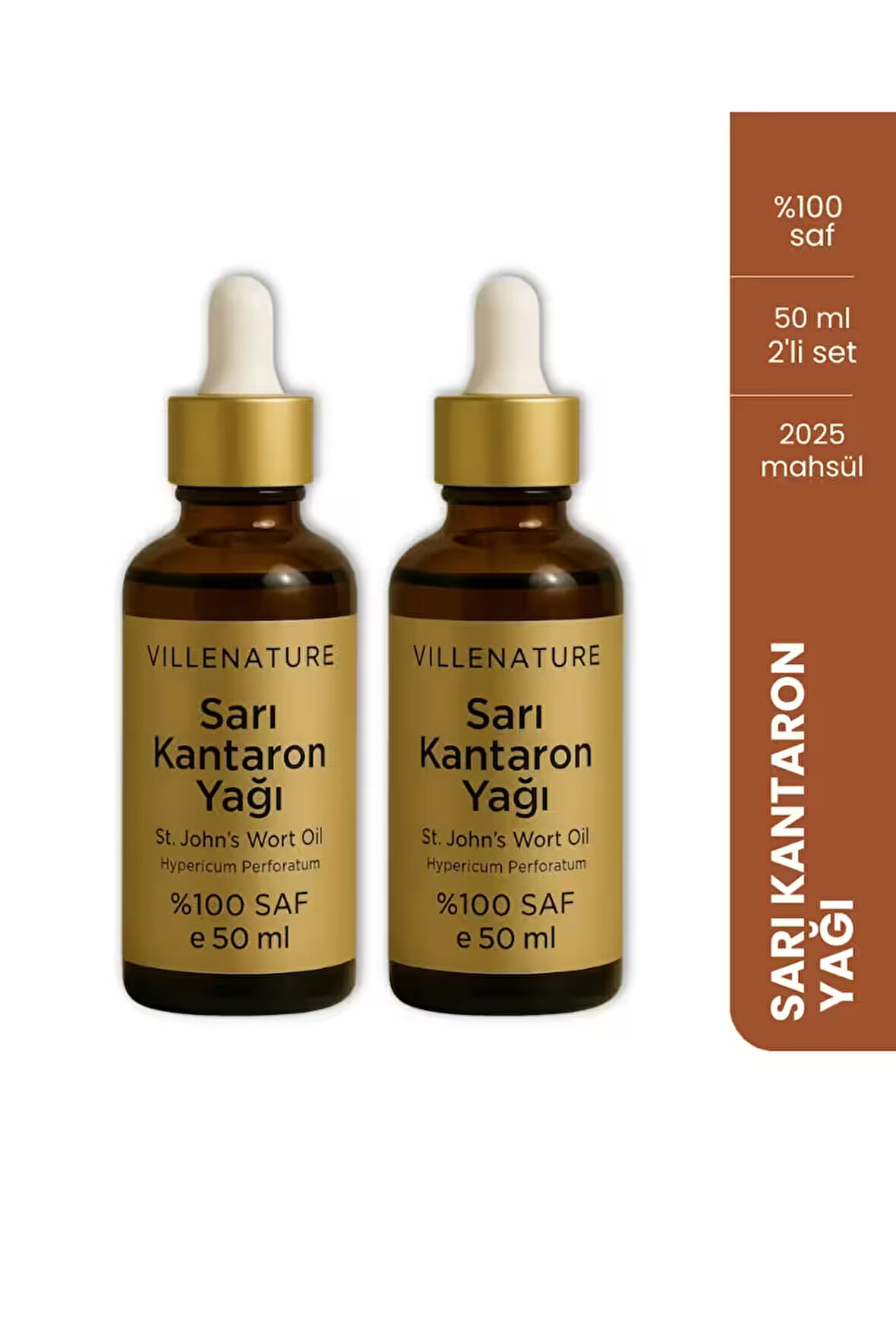 2'li Set Soğuk Sıkım Kantaron Yağı “St. John's Wort Oil” (Hypericum Perforatum) 50 ML