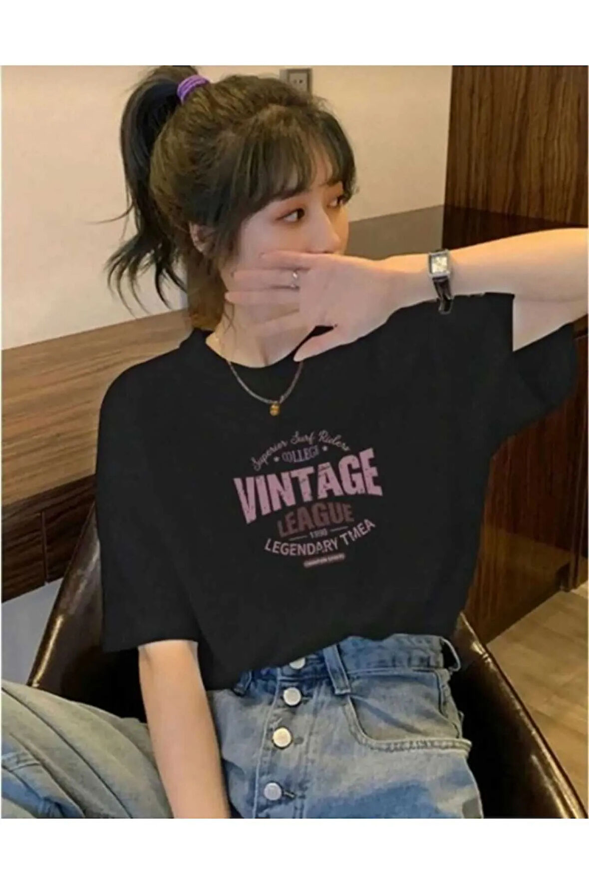 MALKOÇBEY VINTAGGE BASKILI OVERSİZE UNİSEX BASİC T-ŞHİRT