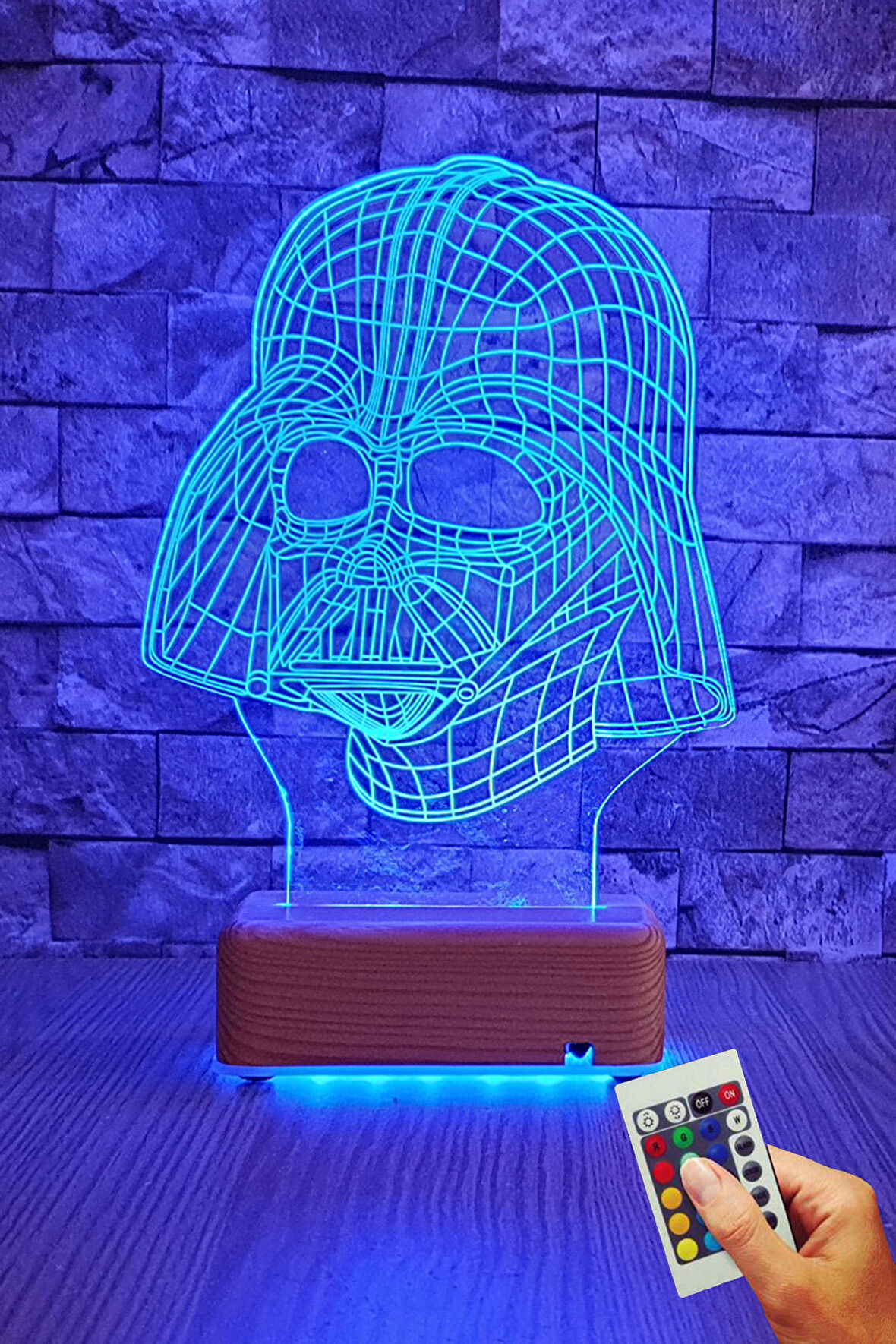 StarWars Darth Vader 3d Led Gece Lambası 16 Renk Doğumgünü Hediyesi