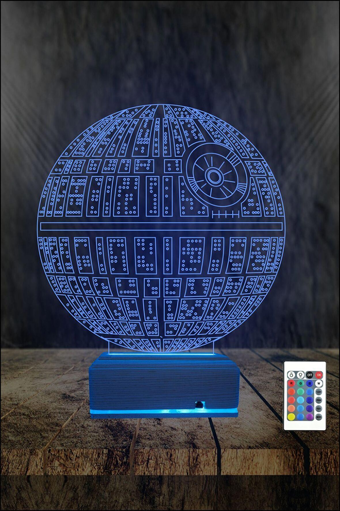 3D 3 Boyutlu LED Gece Lambası Dünya Tasarımlı 16 Renkli Masa Lambası