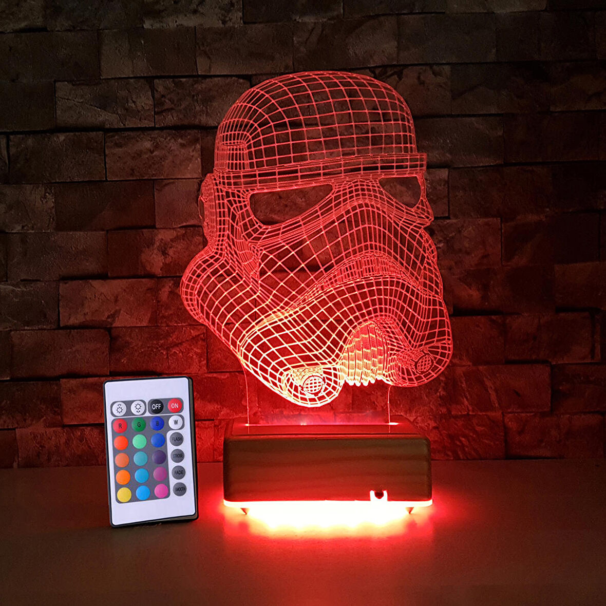 Doğumgünü Hediyesi Star Wars Askeri 3D Led Lamba Masa Lambası