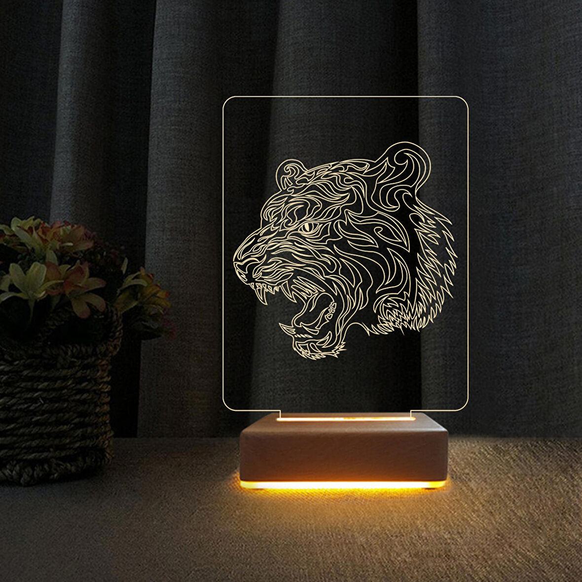 Kaplan 3d Çocuk Odası Gece Lambası Doğum Günü Hediyesi 