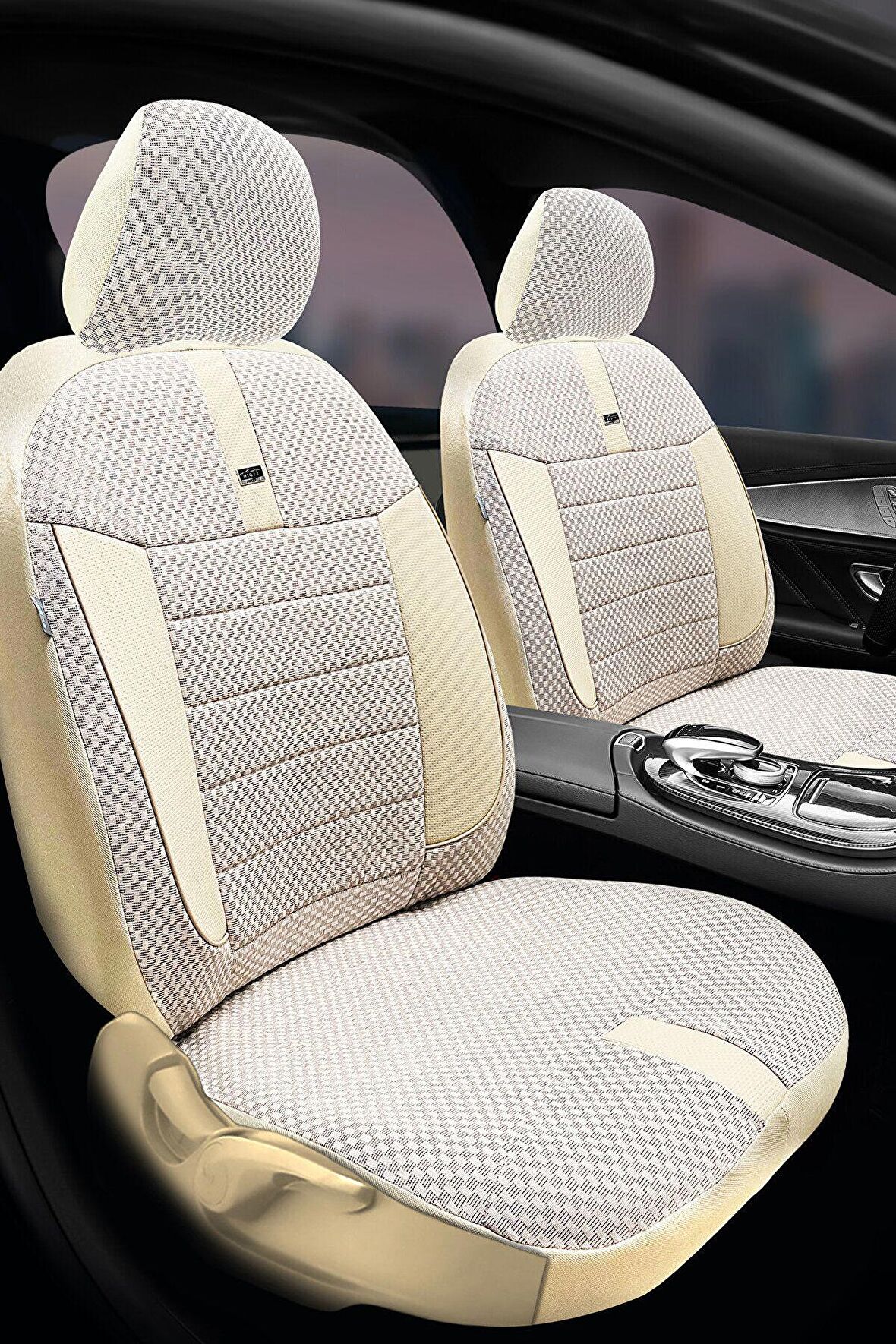 Opel Combo Camli Van  2019 Aracınıza Uyumlu Koltuk Kılıfı Vira Ticari Bej