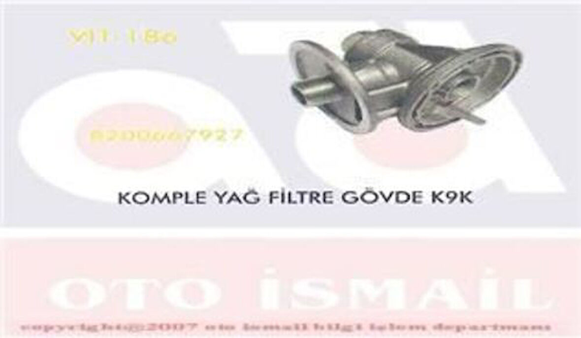 Vıtesse 186 Yağ Filtresi Komple Clıo Kangoo Megane 1.5Dcı K9K