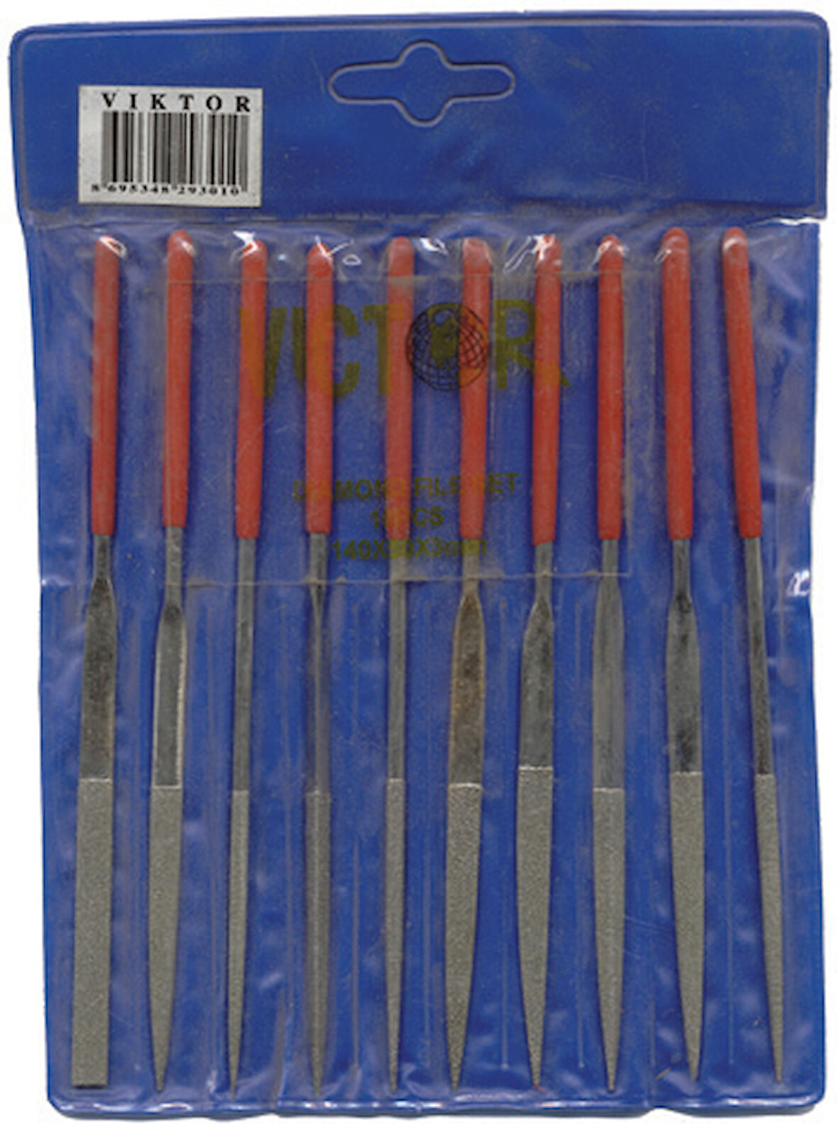 Vinko VI29301 140x50x3mm 10’lu Elmas Saatçi Eğe Seti