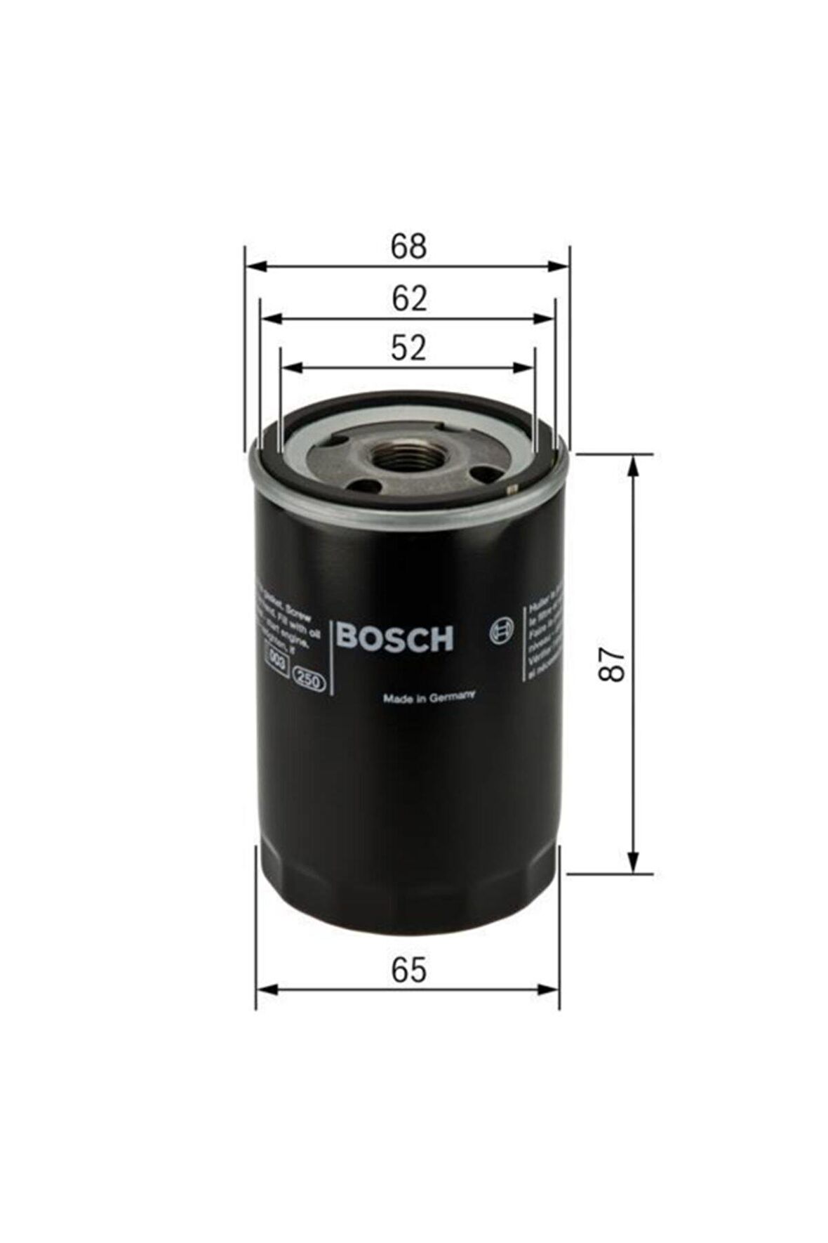 (0986627608) Yağ Filtresi Nıssan Mıcra Iıı (k12) 1.2 12v 80hp 03=> (f026408736)