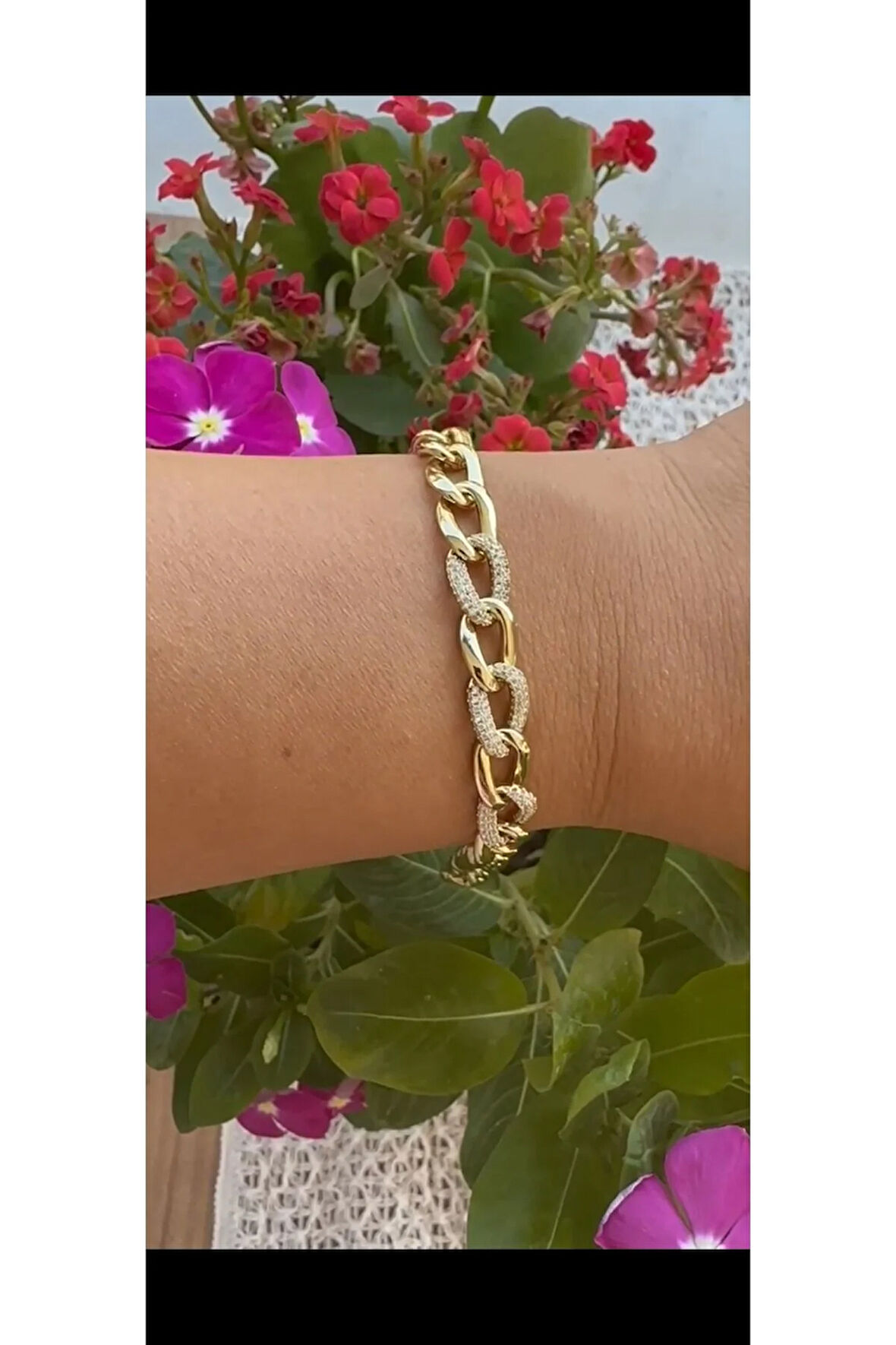 Vip Seri Xuping 14K Altın Kaplama Zirkon Taşlı Bileklik