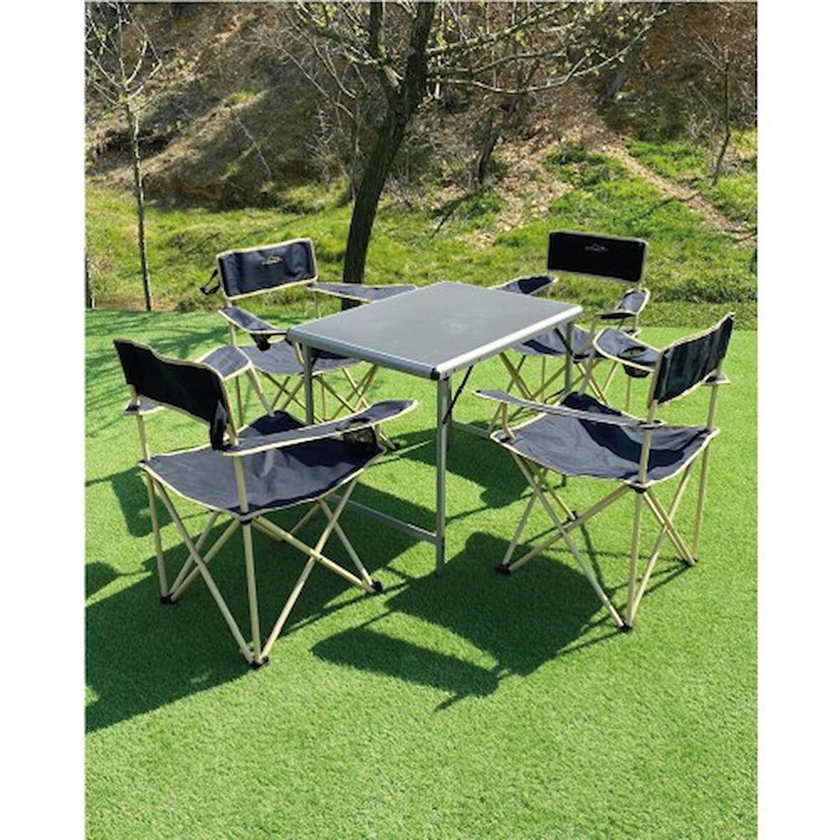 CAMPOUT BÜYÜK MDF +4 SANDALYE SET