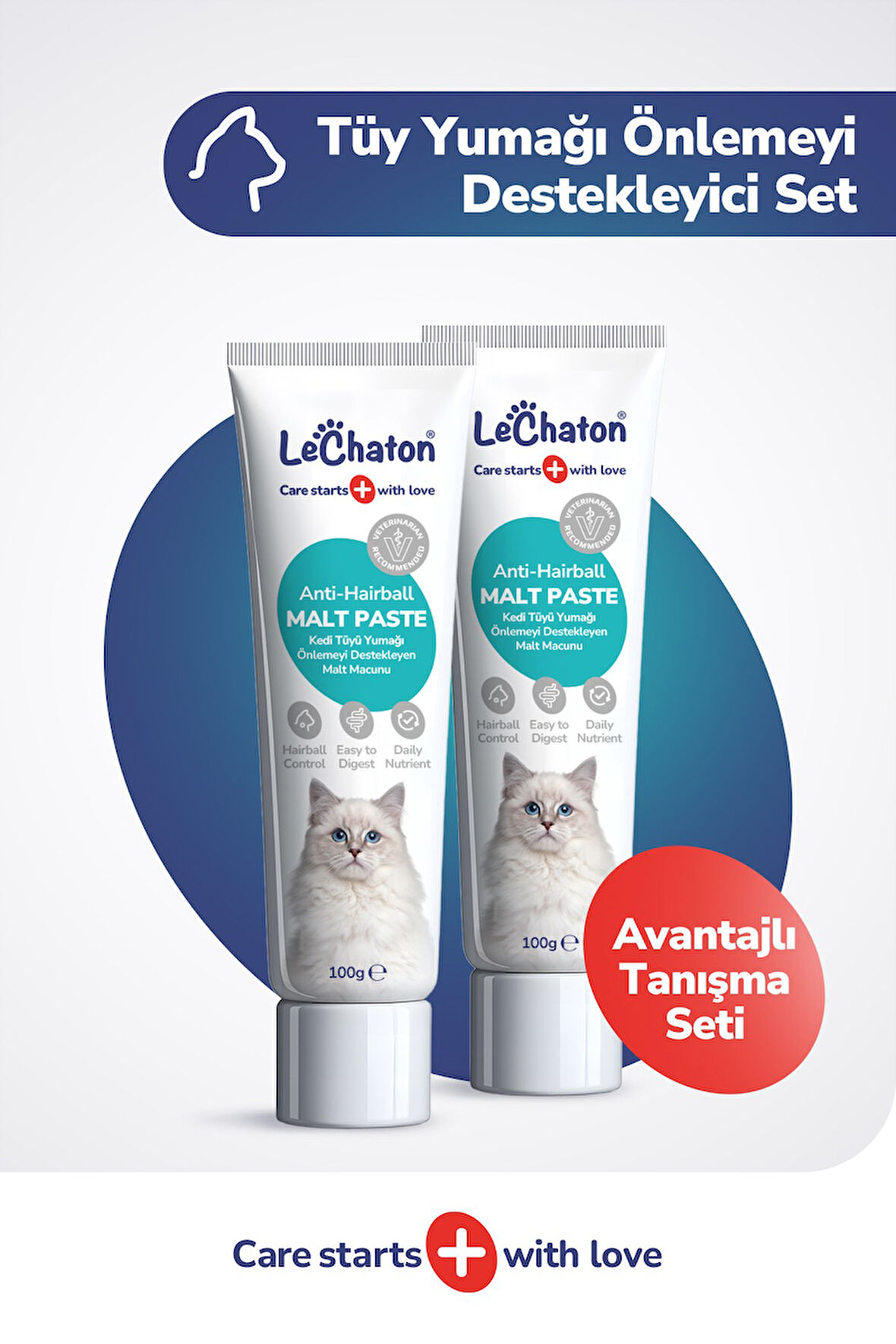 Kedi Tüy Yumağı Önleyici Malt Kedi Tüyü Döküm Dökülmesi Önleyici Engelleyici Kedi Maltı Macunu 100gr