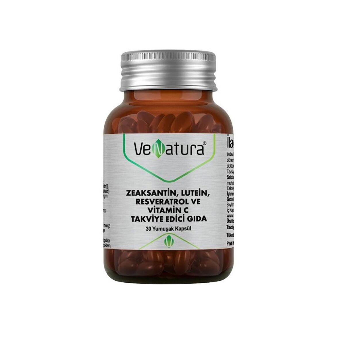 Zeaksantin Lutein Resveratrol ve Vitamin C Takviye Edici Gıda 30 Yumuşak Kapsül