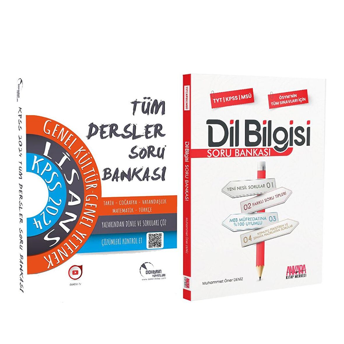 Doktrin 2024 KPSS Lisans Tek Kitap ve AKM Dil Bilgisi Soru Bankası Seti 2 Kitap
