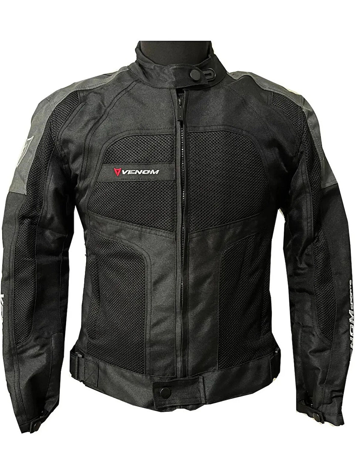 VENOM MOTOSİKLET CEKETİ DYNAMIC LADY SİYAH-GRİ