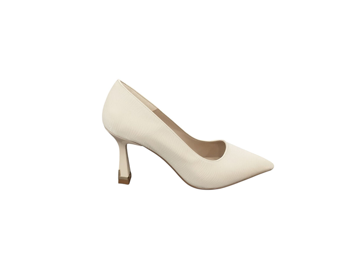 Ventes 8357707Z Baskılı 8 Cm Kadeh Topuk Günlük Şık Kadın Stiletto Ayakkabı