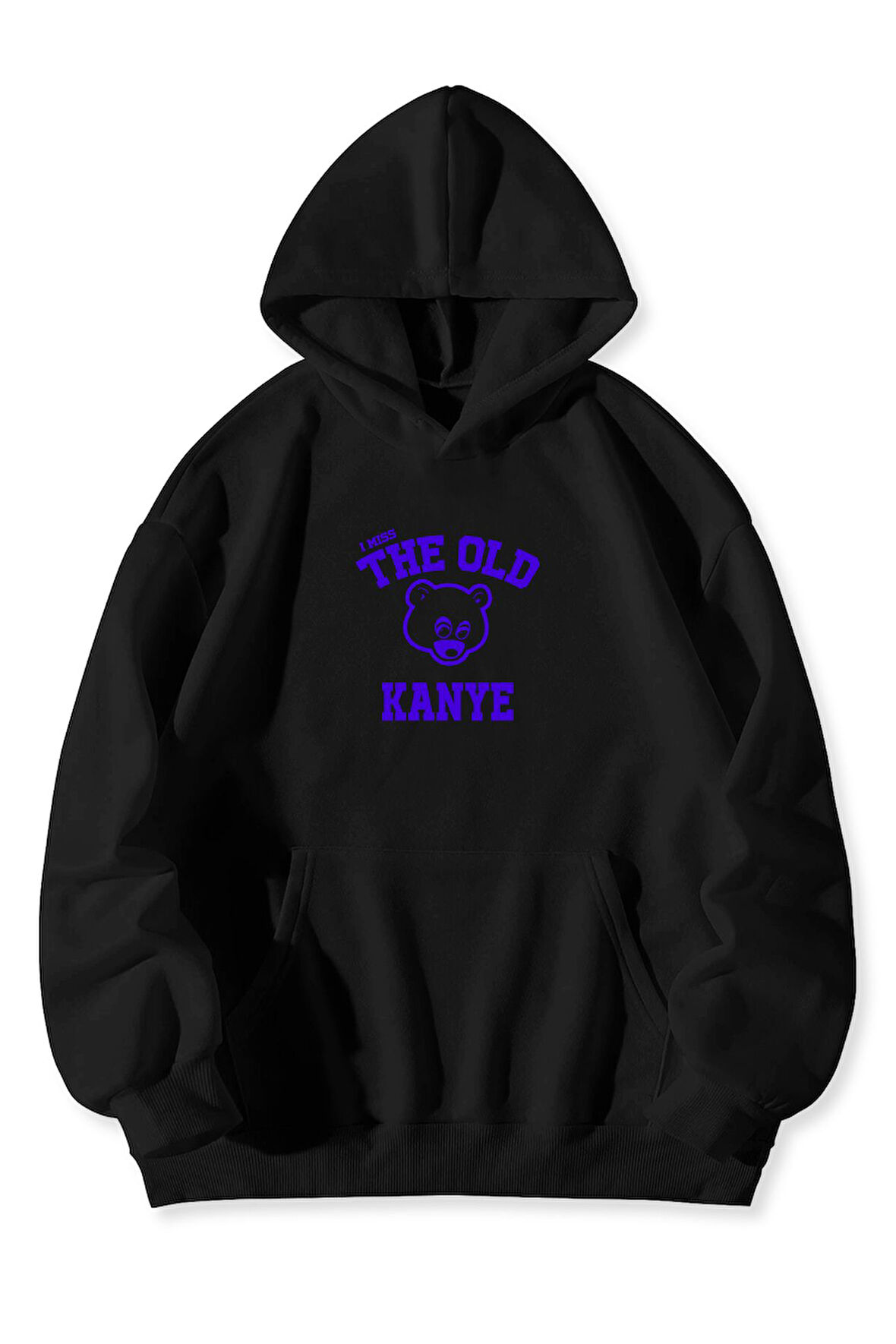 KANYE WEST Unisex SİYAH Oversize Sweatshirt | M