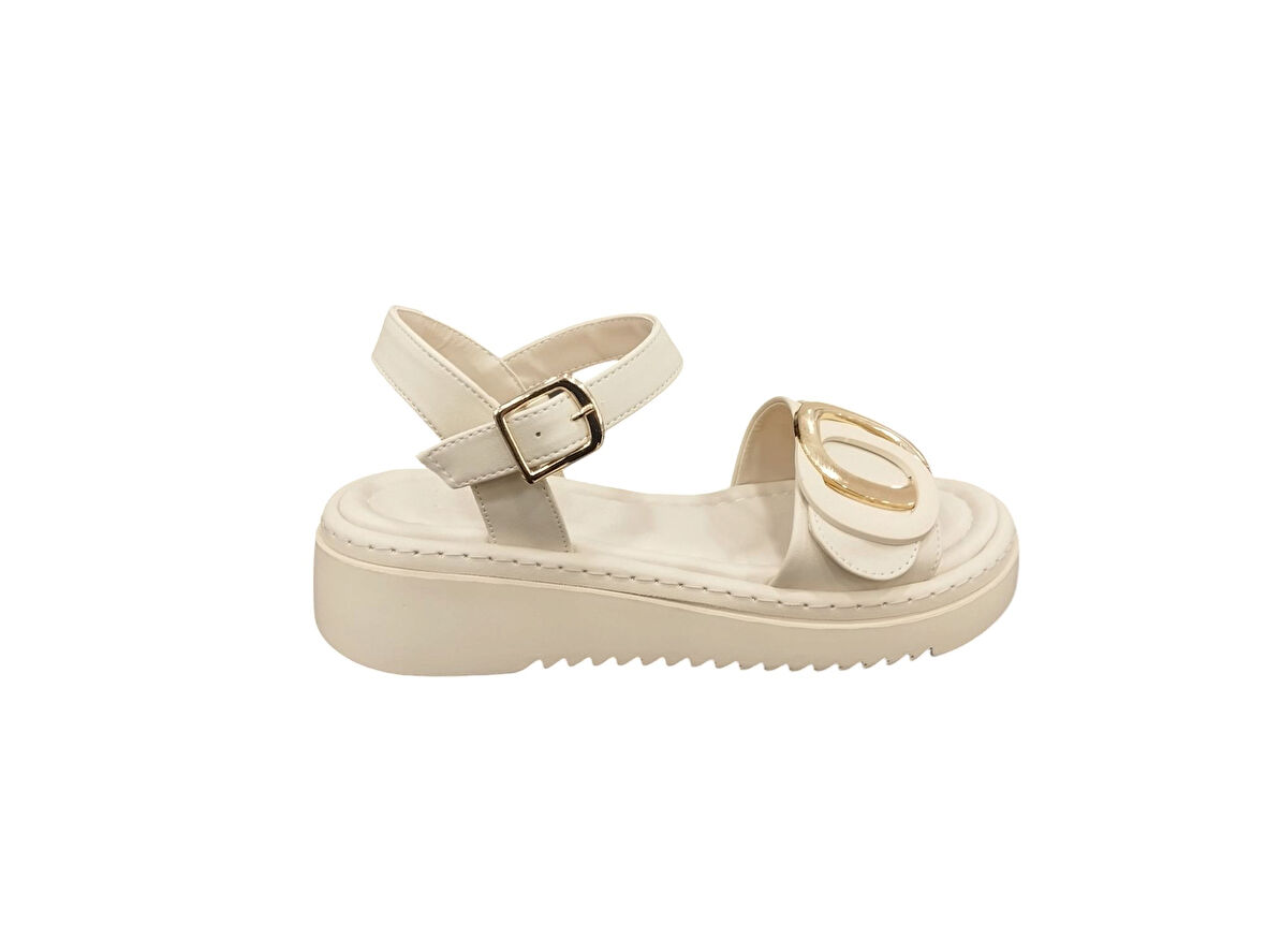 Ventes 581610Z Toka Detaylı 4 cm Topuk Boyu Günlük Kadın Sandalet