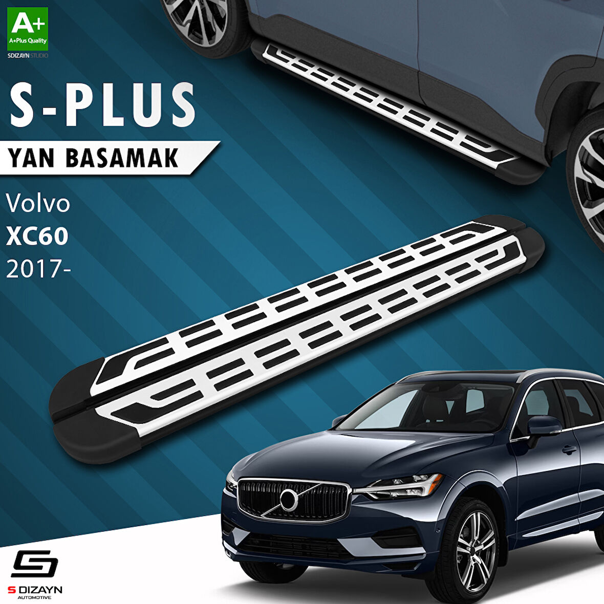 S-Dizayn Volvo Xc60 2 S-Plus Gri Yan Basamak 193 Cm 2017 Üzeri A+ Kalite