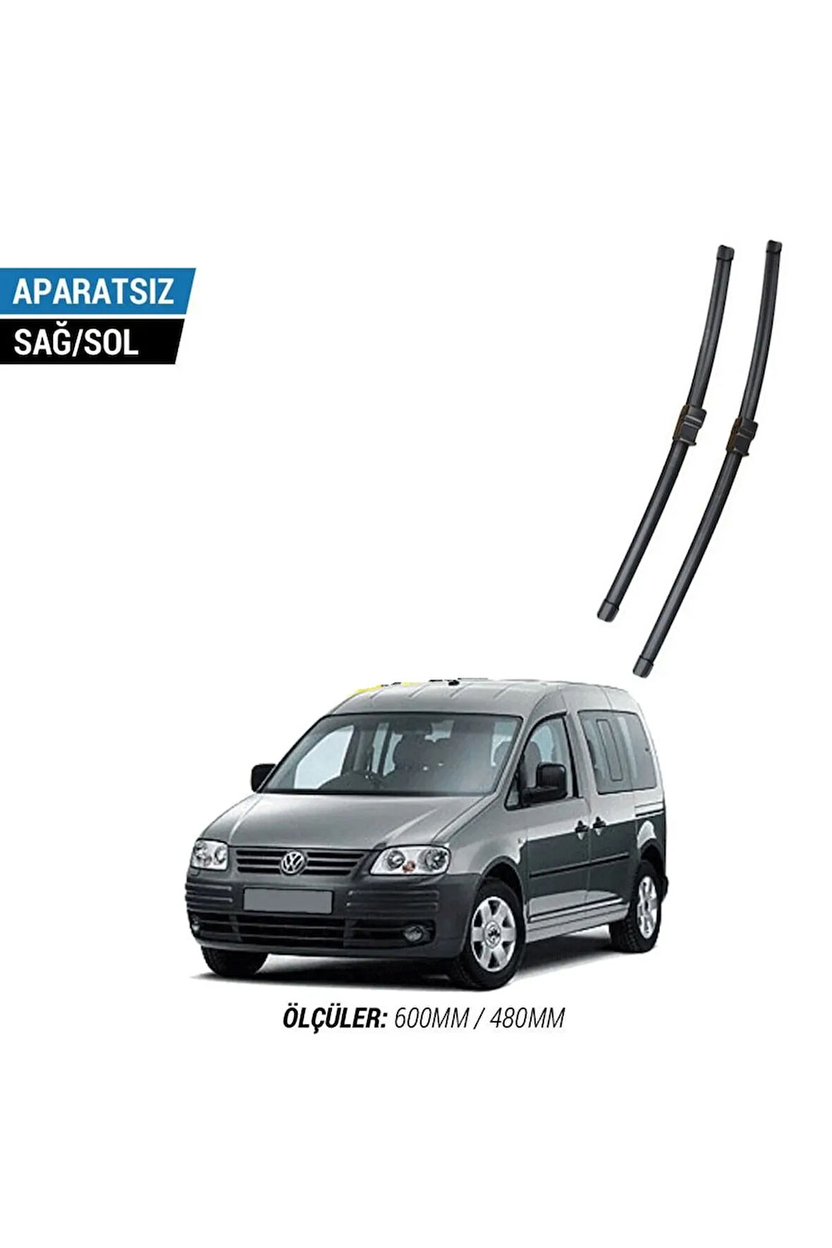 VOLKSWAGEN CADDY 1995-2003 2'li Ön Cam Sileceği Sağ Sol Silecek Takımı Muz Silecek