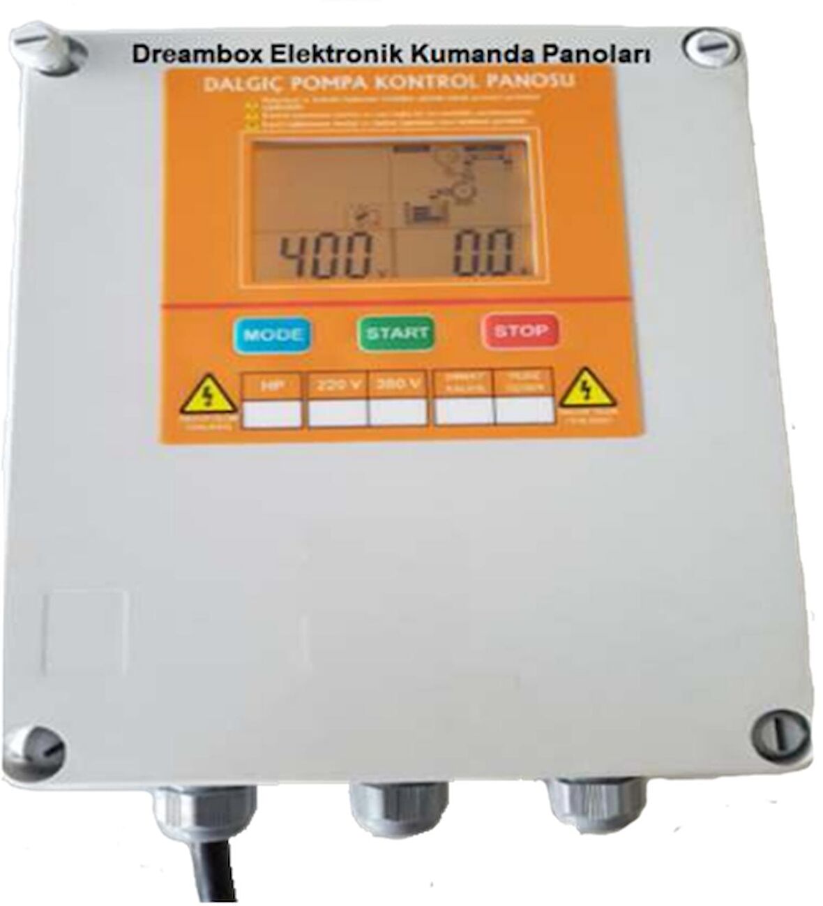 EBM 300 1-3 HP Arası Monofaze Dalgıç Pompalar için LCD Ekranlı Elektronik Koruma Kontrol Panosu