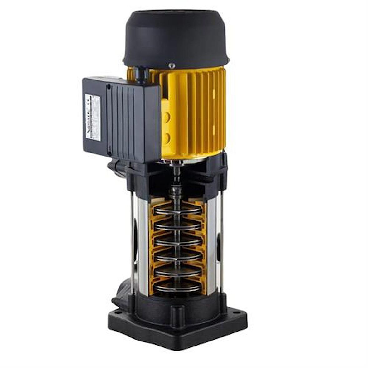 VKP VD S/S 9-07 T 3 HP 380v Paslanmaz Çelik Fanlı Kademeli Dikey Milli Pompa