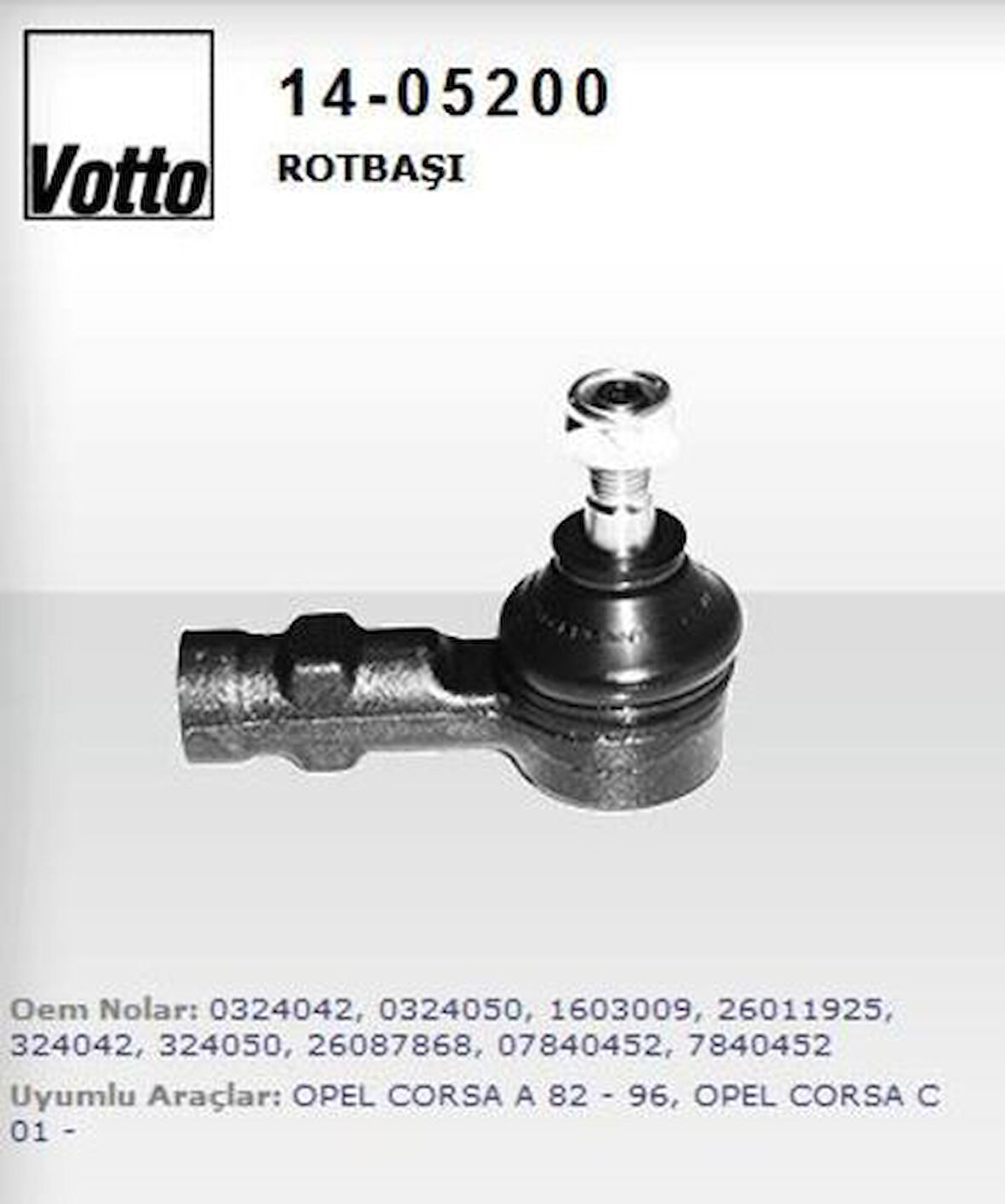 Votto 14-05200 Rot Başı Dişi Corsa A-B-C-Combo-Tigra 1603009