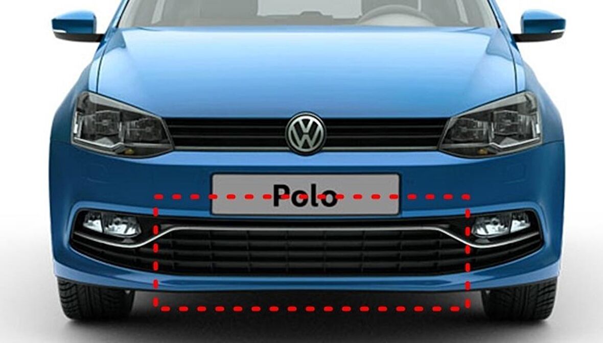 Volkswagen Polo 2014 - 2018 Tampon Orta Izgara Nikelajlı - 6C0853677