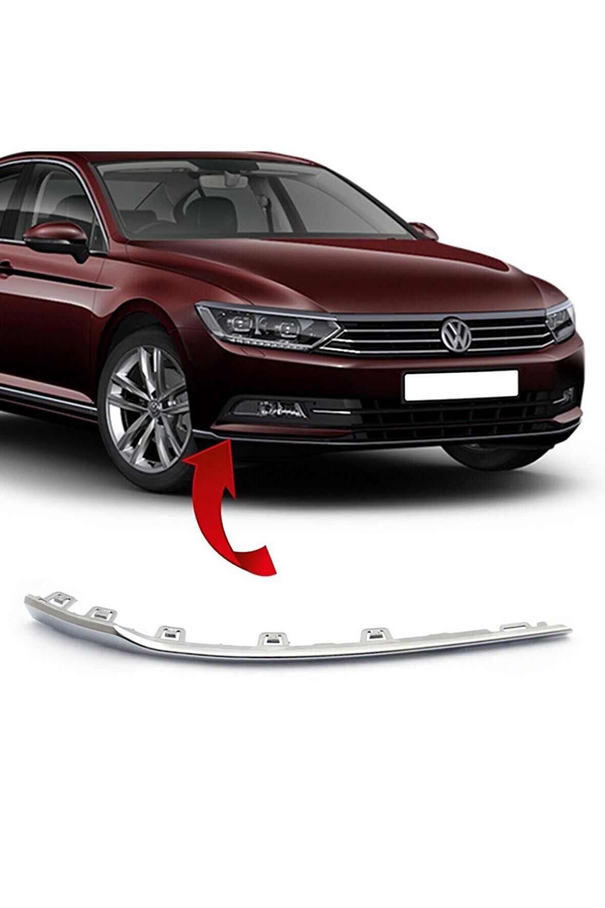 Volkswagen Passat B8 2016 - 2018 Ön Tampon Nikelajı Sağ Yolcu Tarafı - 3G0853254 