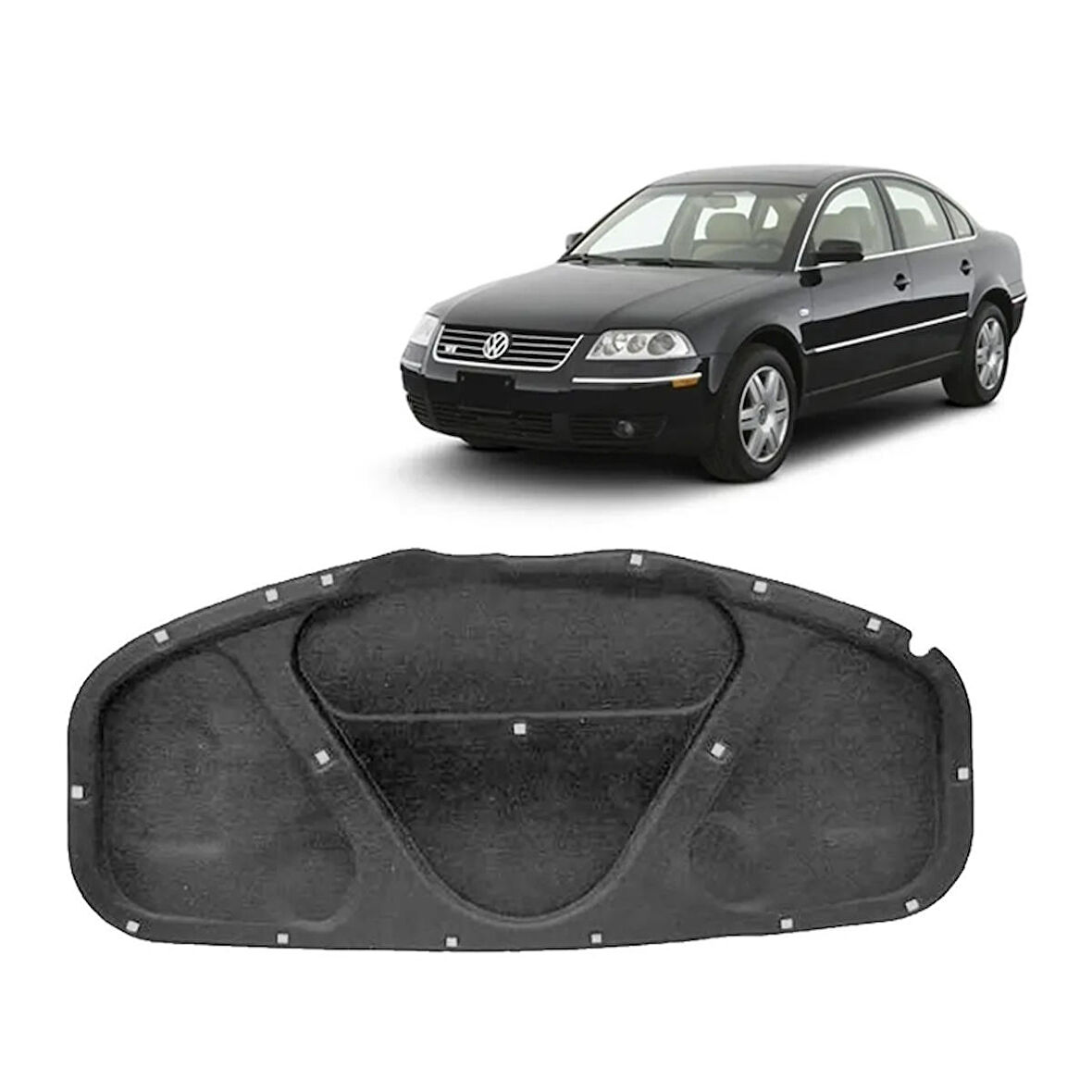 Volkswagen Passat B5.5 2000 - 2005 Kaput İzolasyon Keçesi Klipsli - 3B0863835K