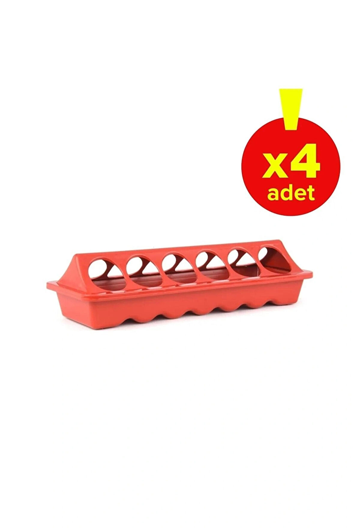 Ruby 12 Gözlü Civciv Yemlik 30 Cm / 4 Adet