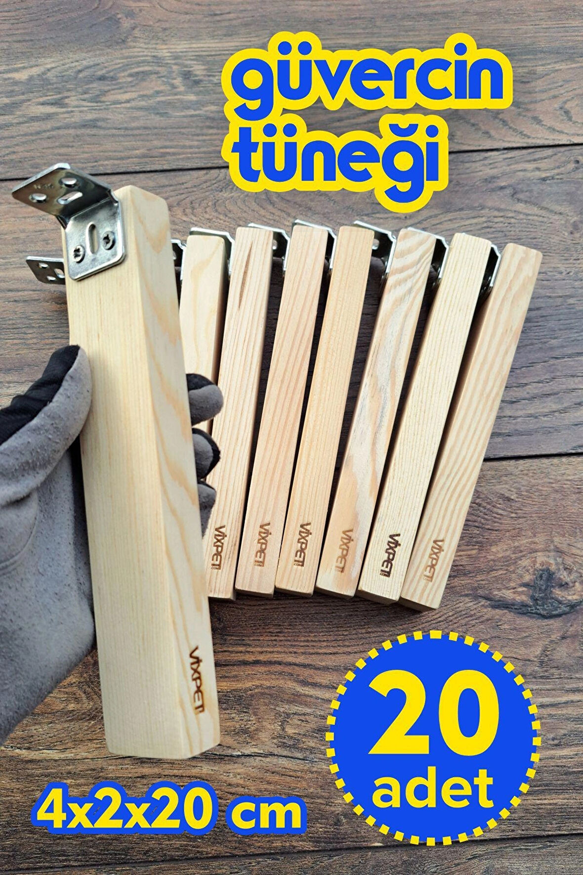 Vixpet Pine Ahşap Güvercin Tüneği 20 cm | 20 Adet Tünek | Bekar Tüneği | Ahşap Tünek | Dinlenme Tüneği