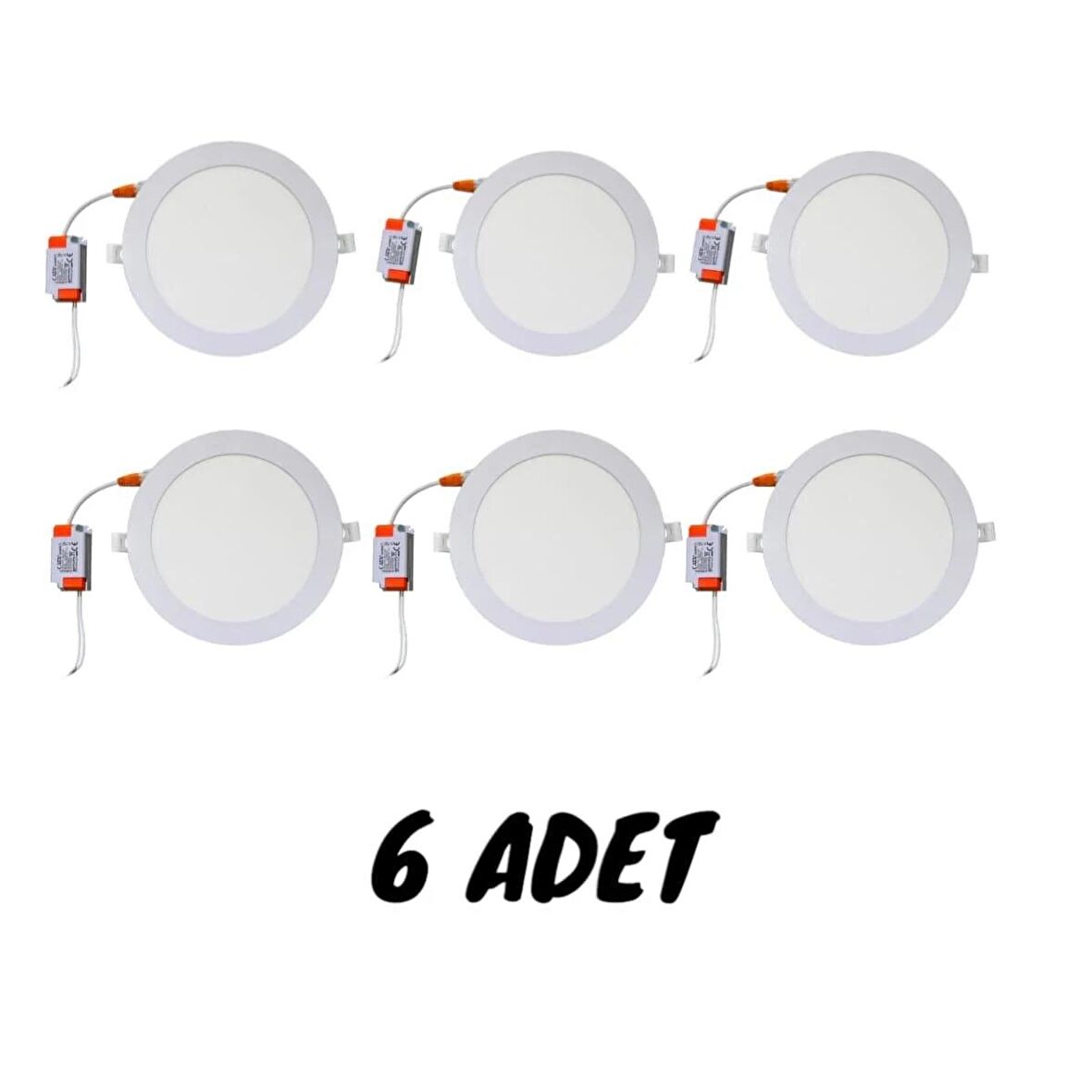 Asyagrup Voltek 3w Sıvaaltı Yuvarlak Slim Led Panel Armatür - Günışığı - 6 Adet