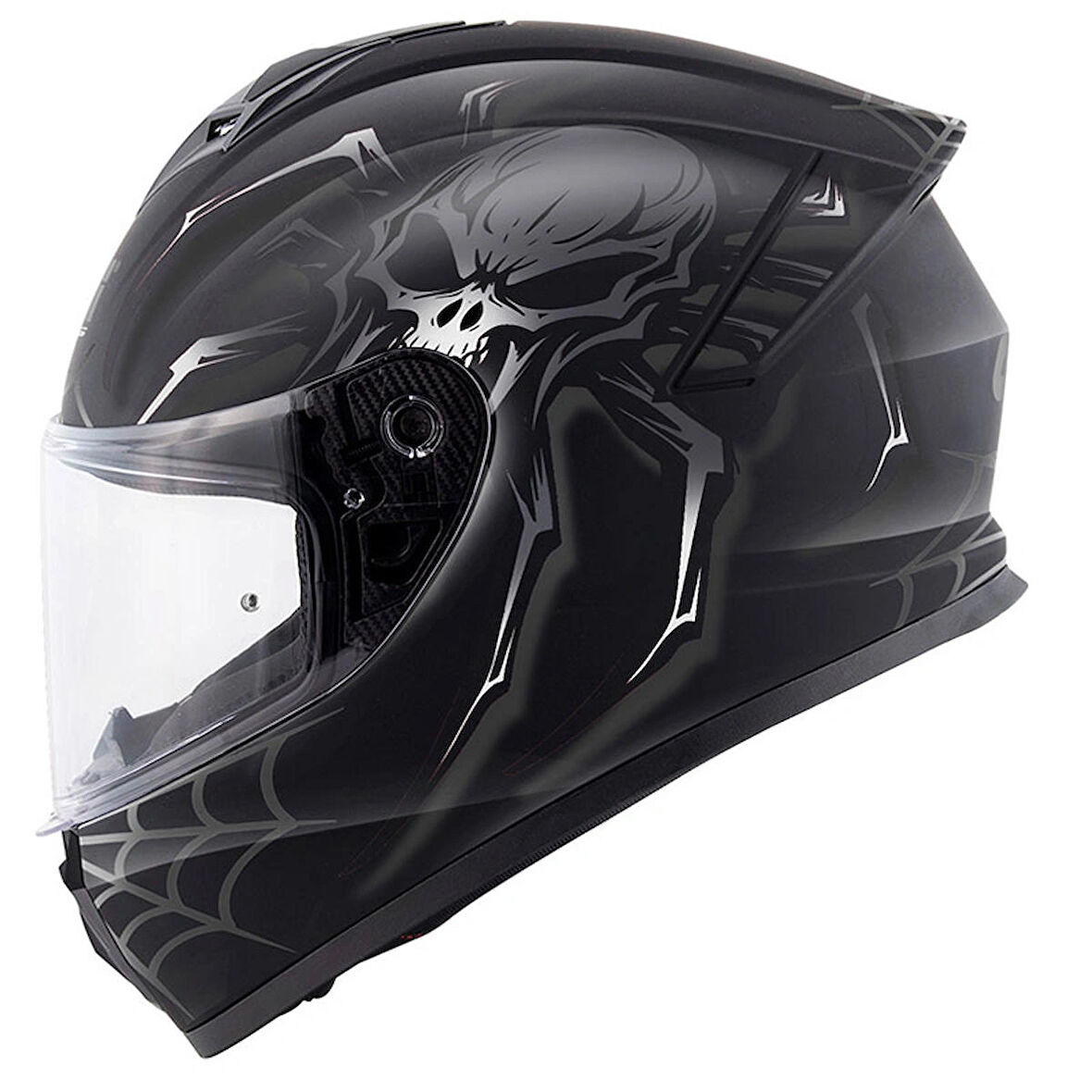 50.X ARACHNO MAT SİYAH-GRİ KASK