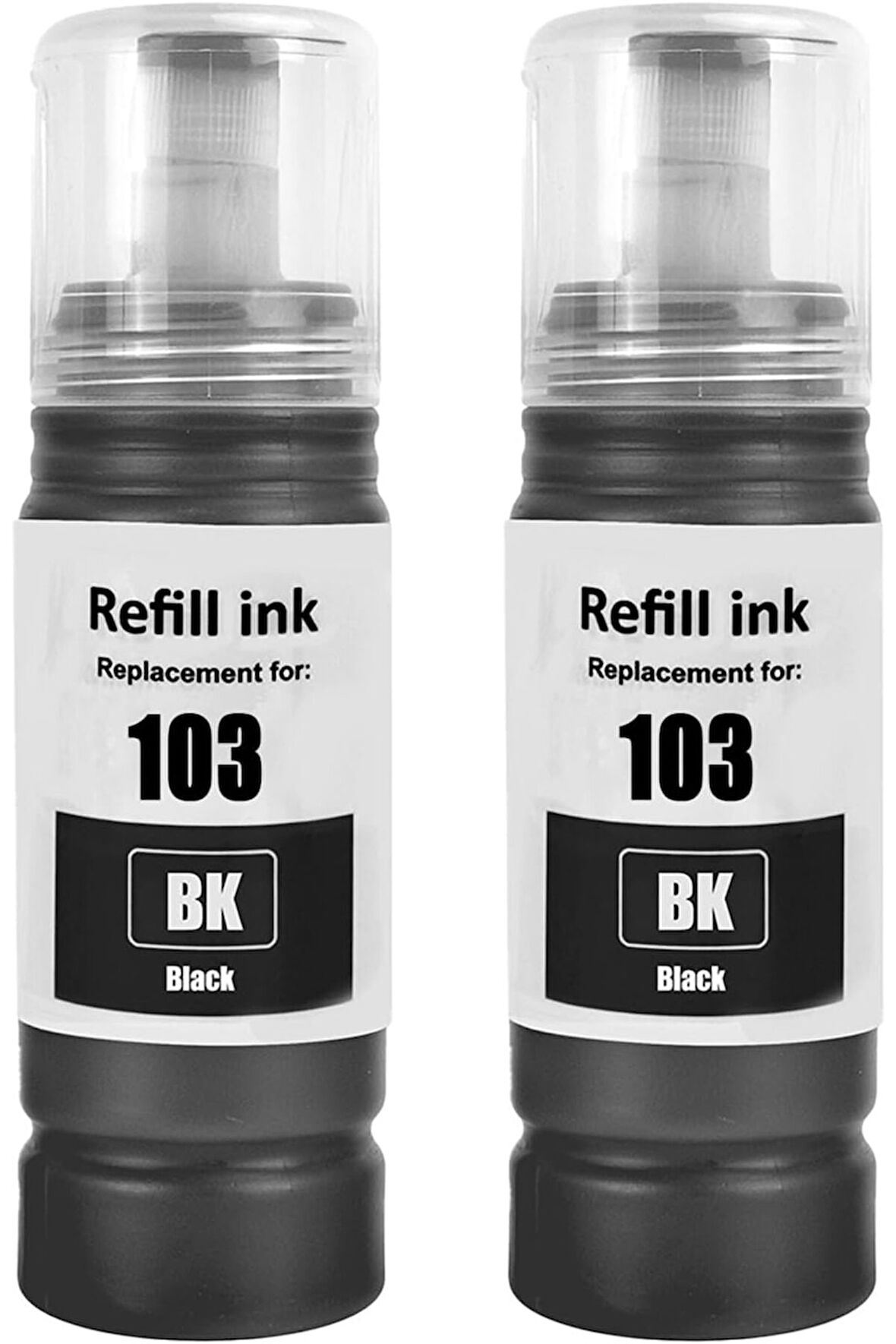 103 L1110, L1210, L1250, L3110, L3111, L3150, L3151 Uyumlu Siyah Muadil Mürekkep 70ml 2 ADET