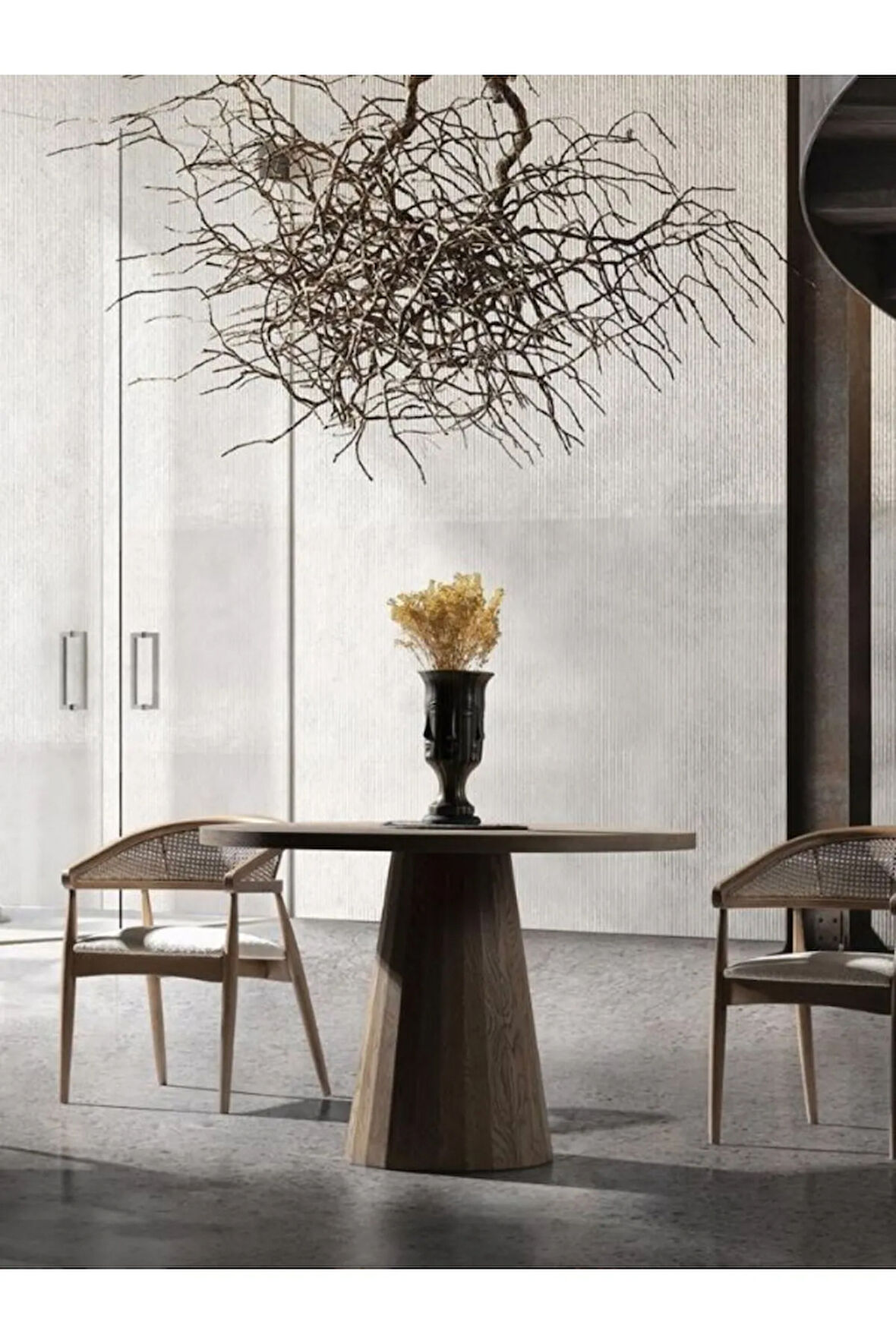 Verona Ceviz Ahşap Yemek Masası 100x100