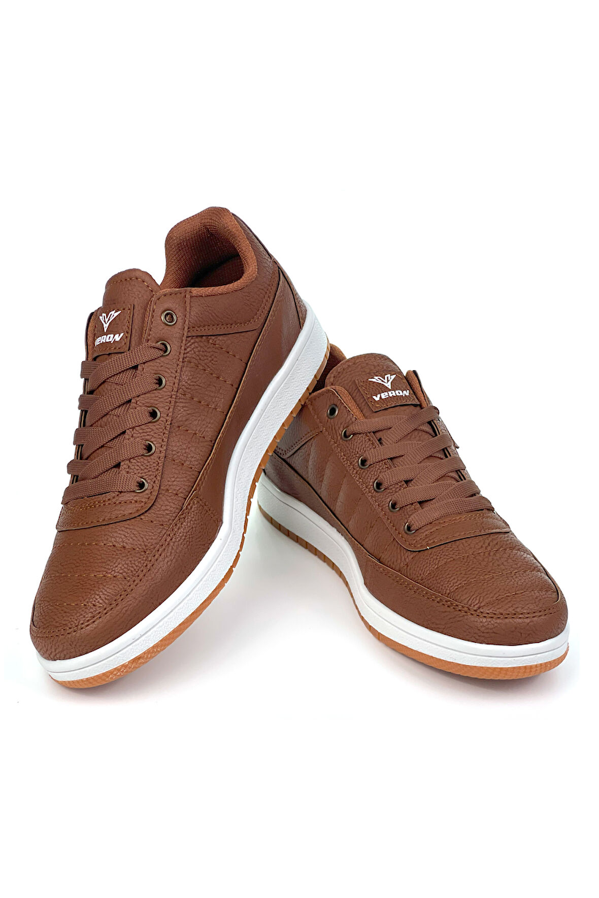 Erkek Taba Bağcıklı Rahat Günlük Sneaker Cilt Spor Ayakkabı