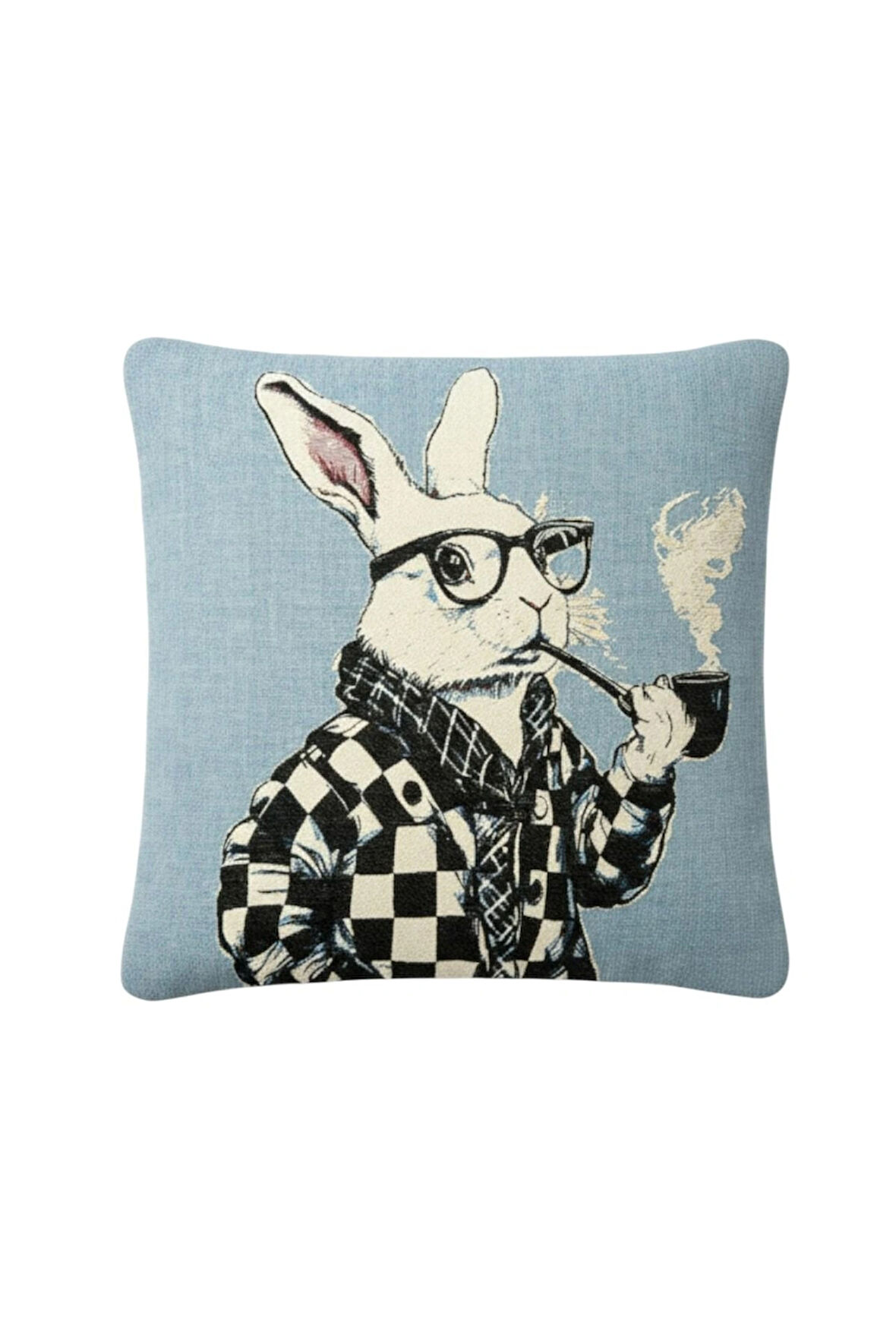 Jakarlı Dokuma Goblen Kırlent Kılıfı – 45x45 cm Biyeli ve Çift Taraflı Dekoratif Yastık