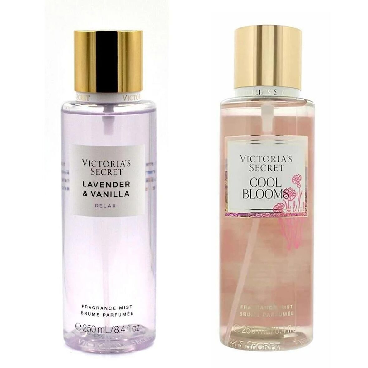 VICTORIA'S SECRET Lavender ve Vanilla-Cool Blooms Vücut Spreyi İkili Set