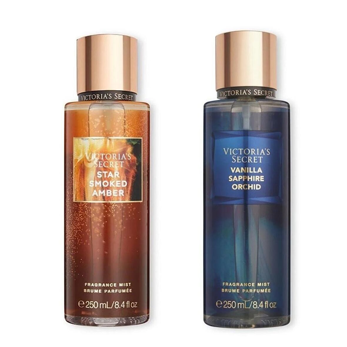 VICTORIA'S SECRET Star Smoked Amber-Vanilla Sapphire Orchid Vücut Spreyi İkili Set