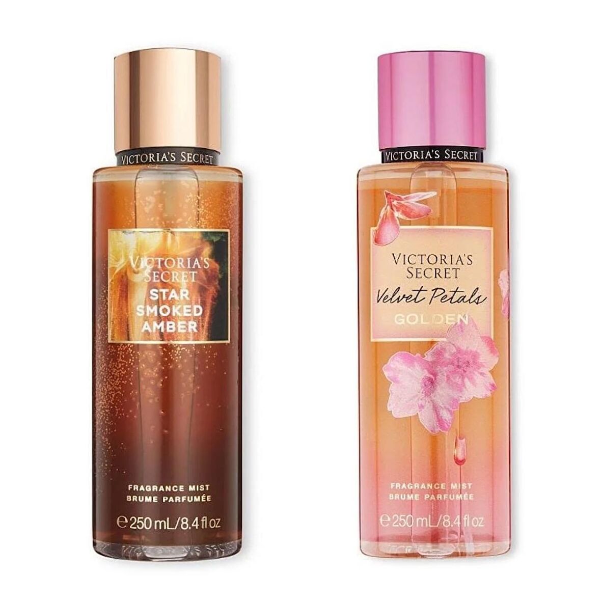 VICTORIA'S SECRET Star Smoked Amber-Velvet Petals Golden Vücut Spreyi İkili Set